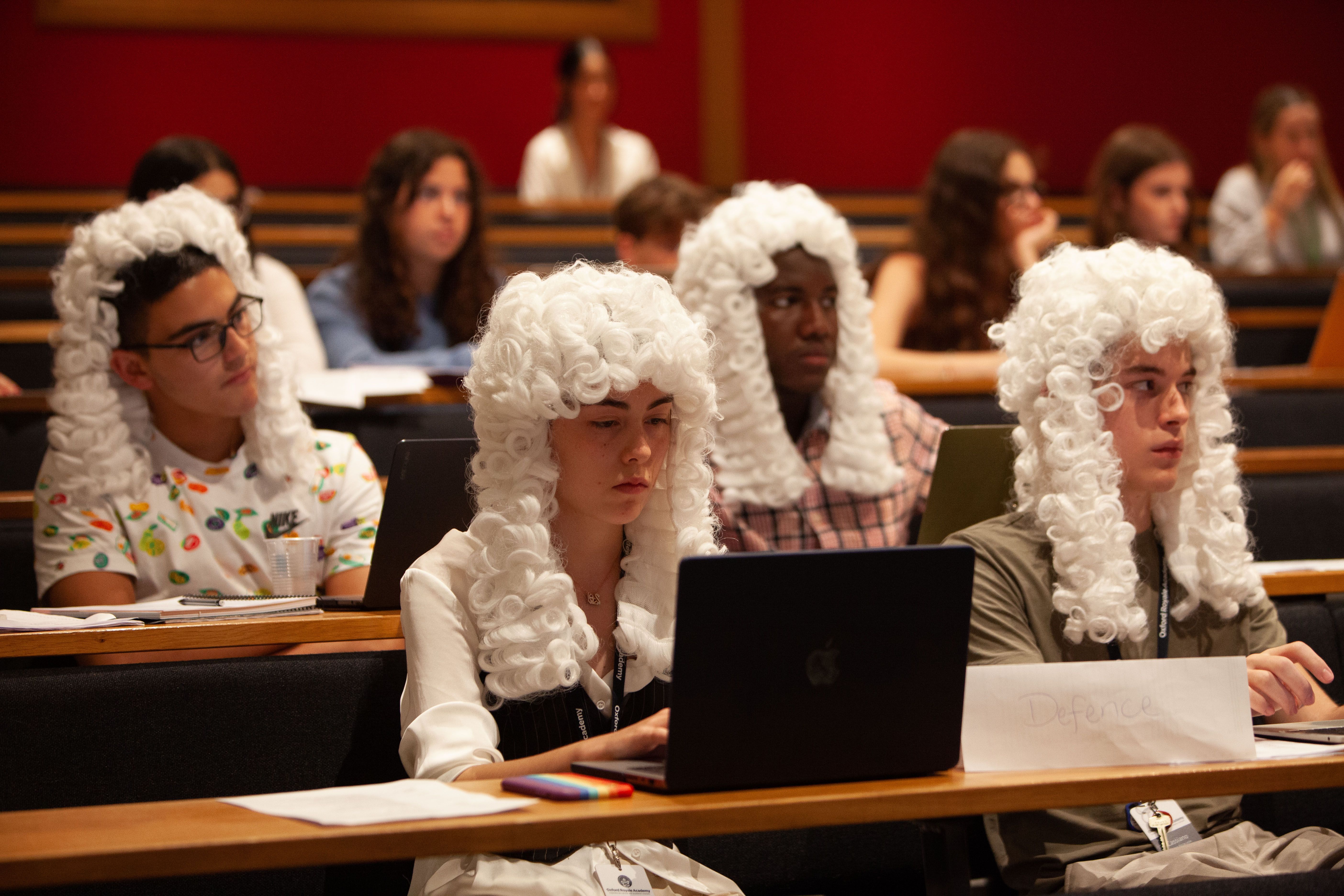 Oxford Royale students take part in a mock trial