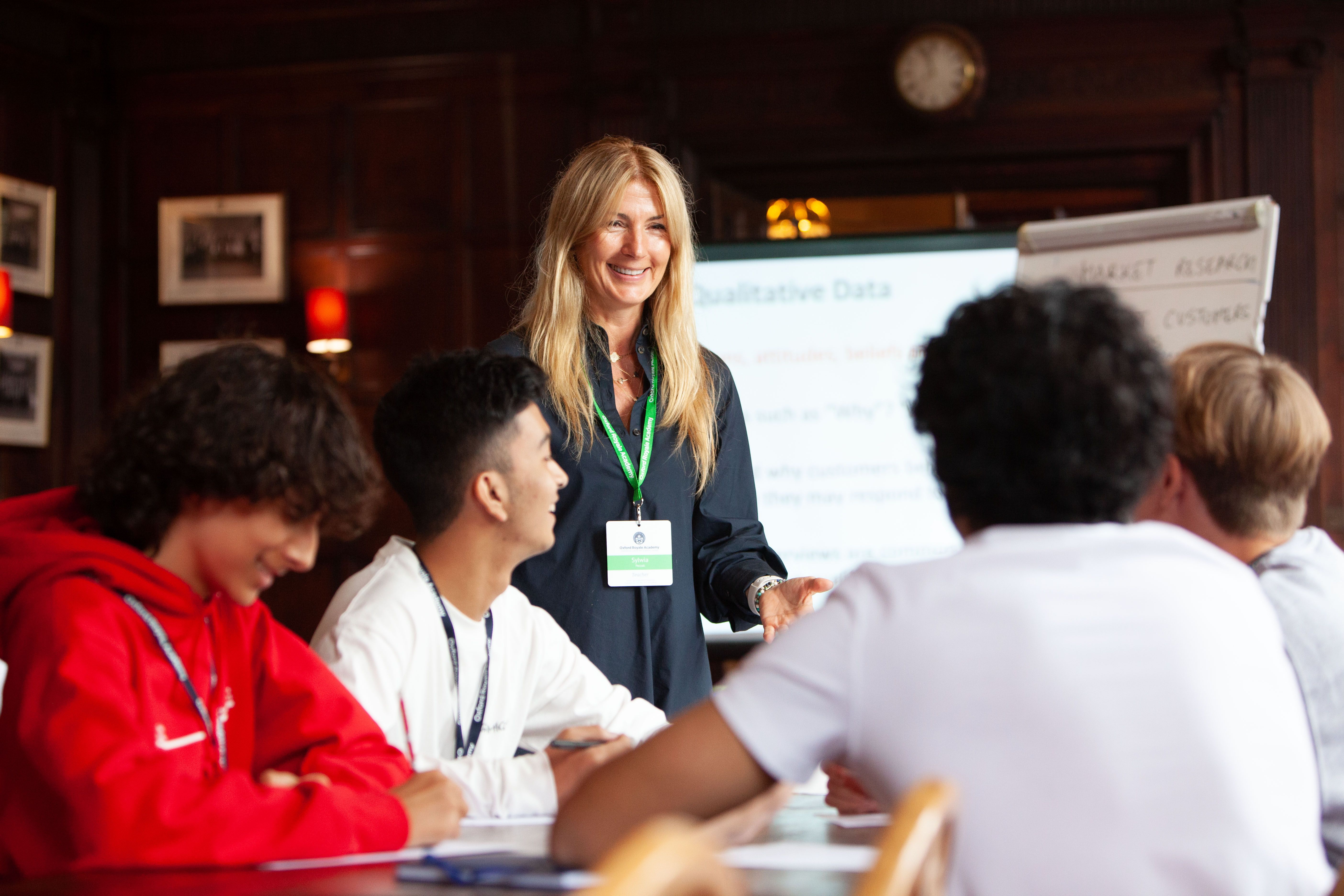 Oxford Royale student in marketing lecture