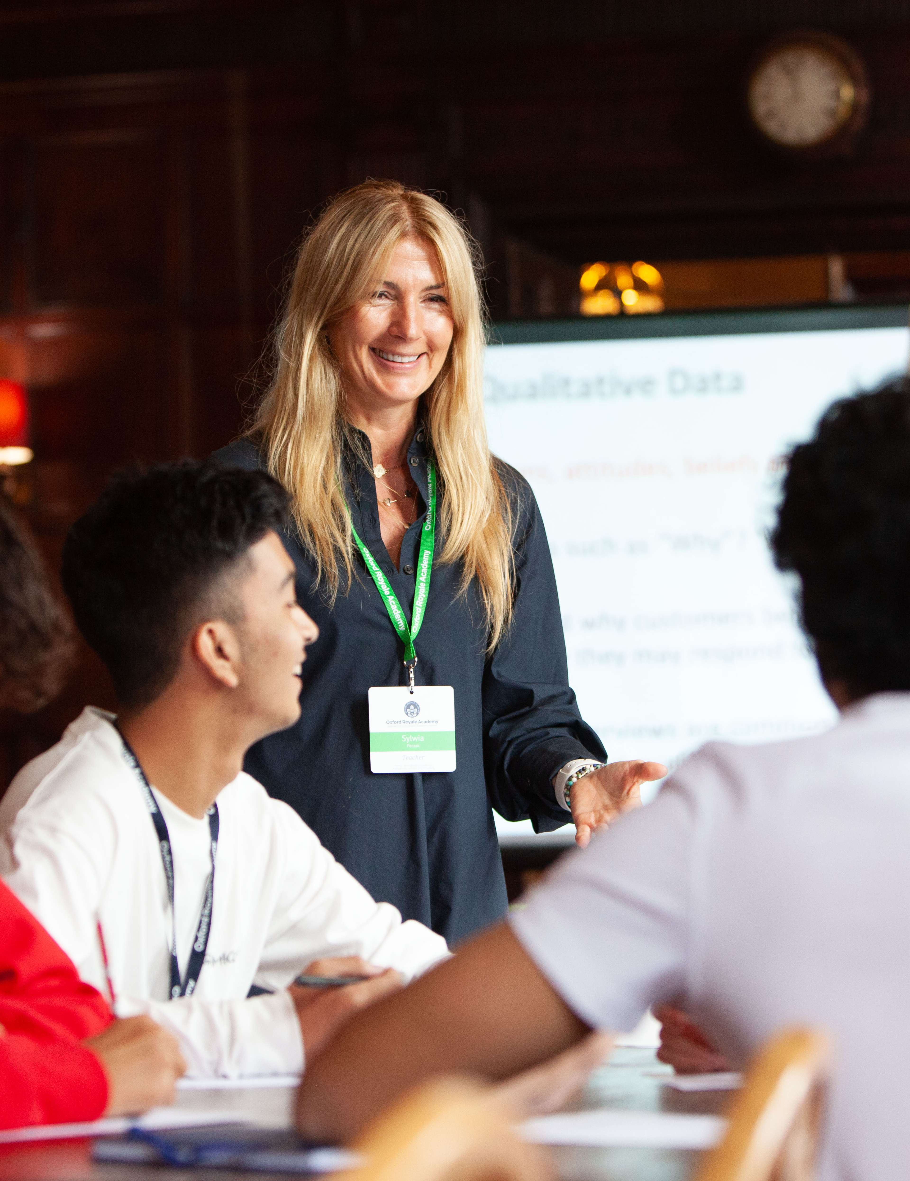 Oxford Royale student in marketing lecture