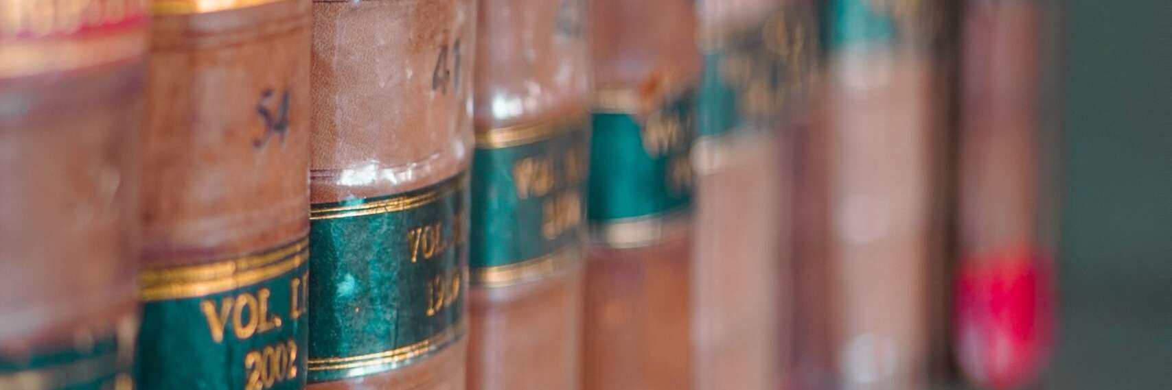 Justice scales statue in a library