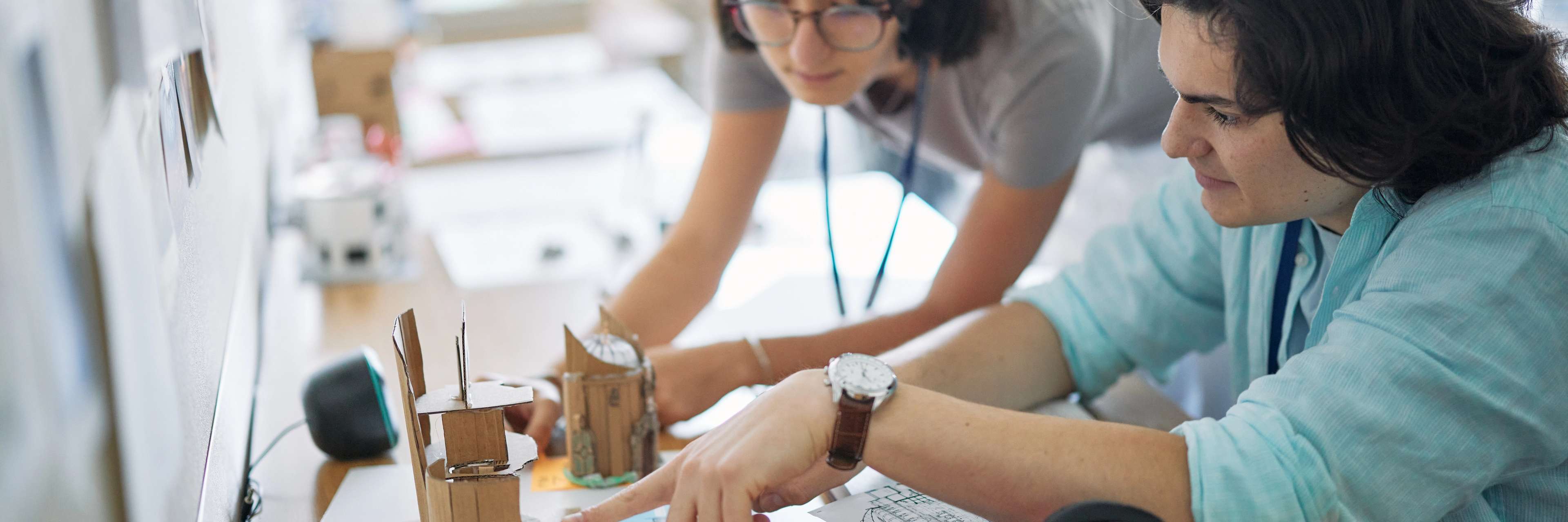 Oxford Royale Architecture Students during a practical lesson
