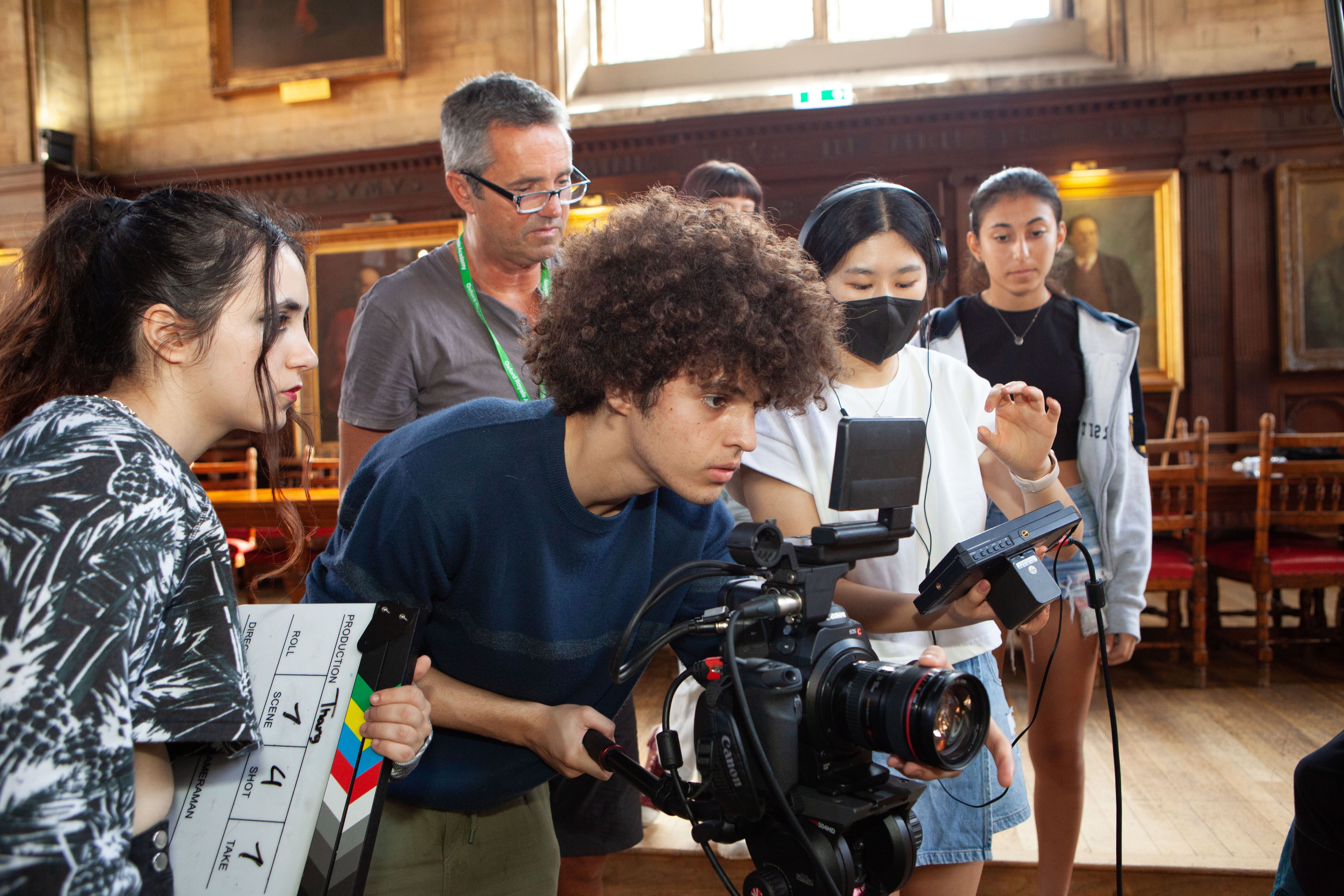 Teacher speaking to a class