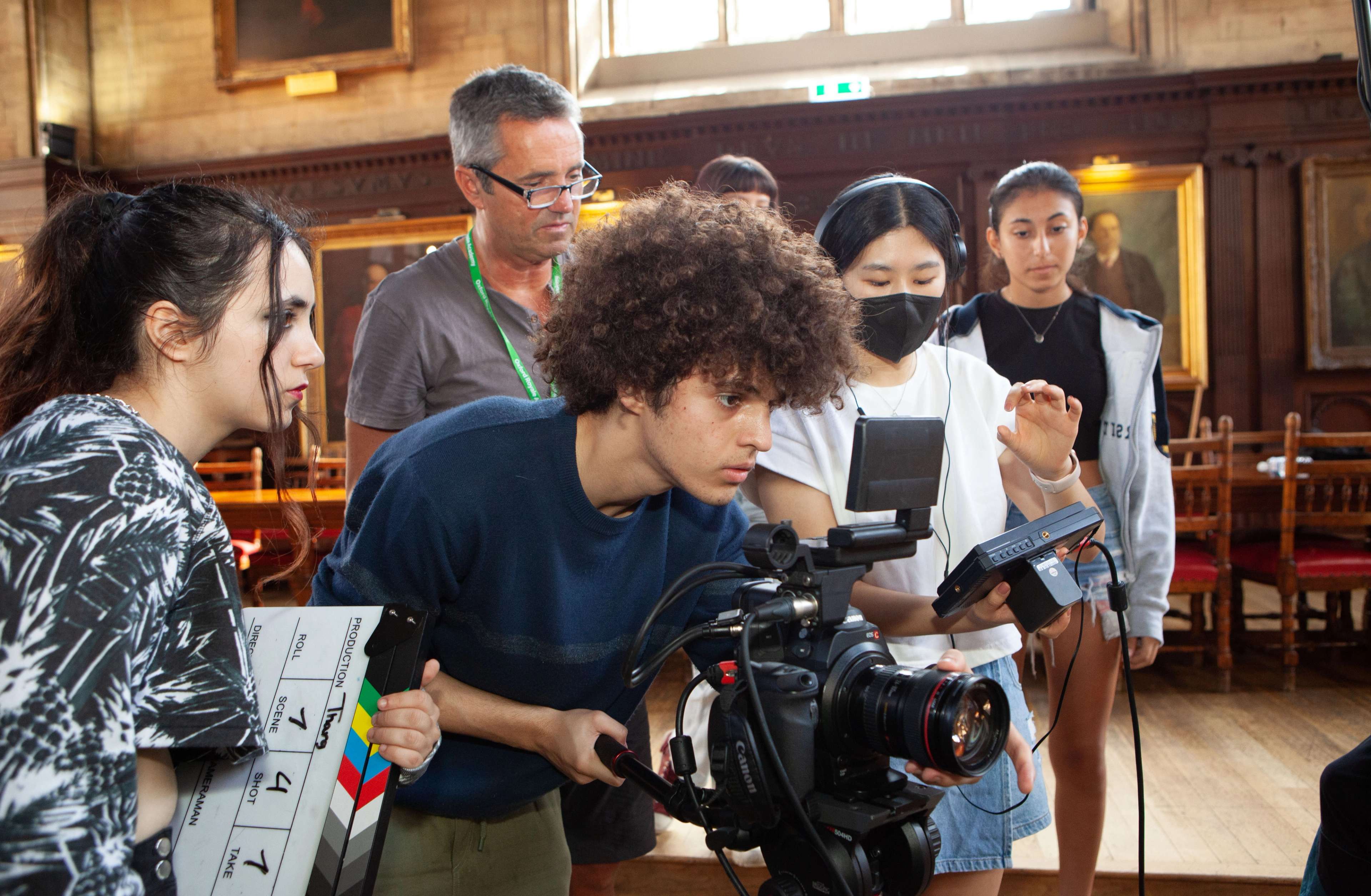 Teacher speaking to a class