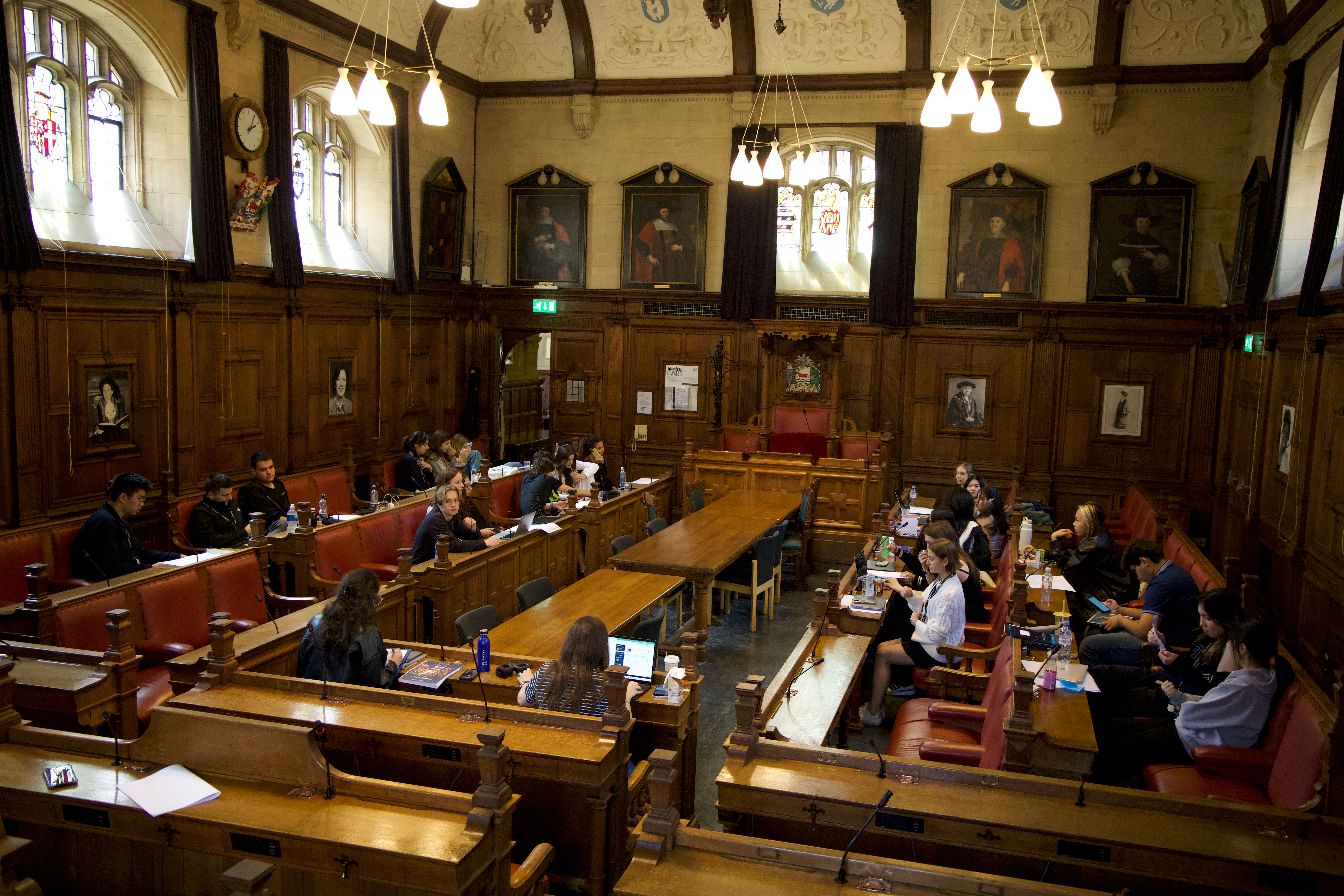 Oxford Royale students take part in a mock trial