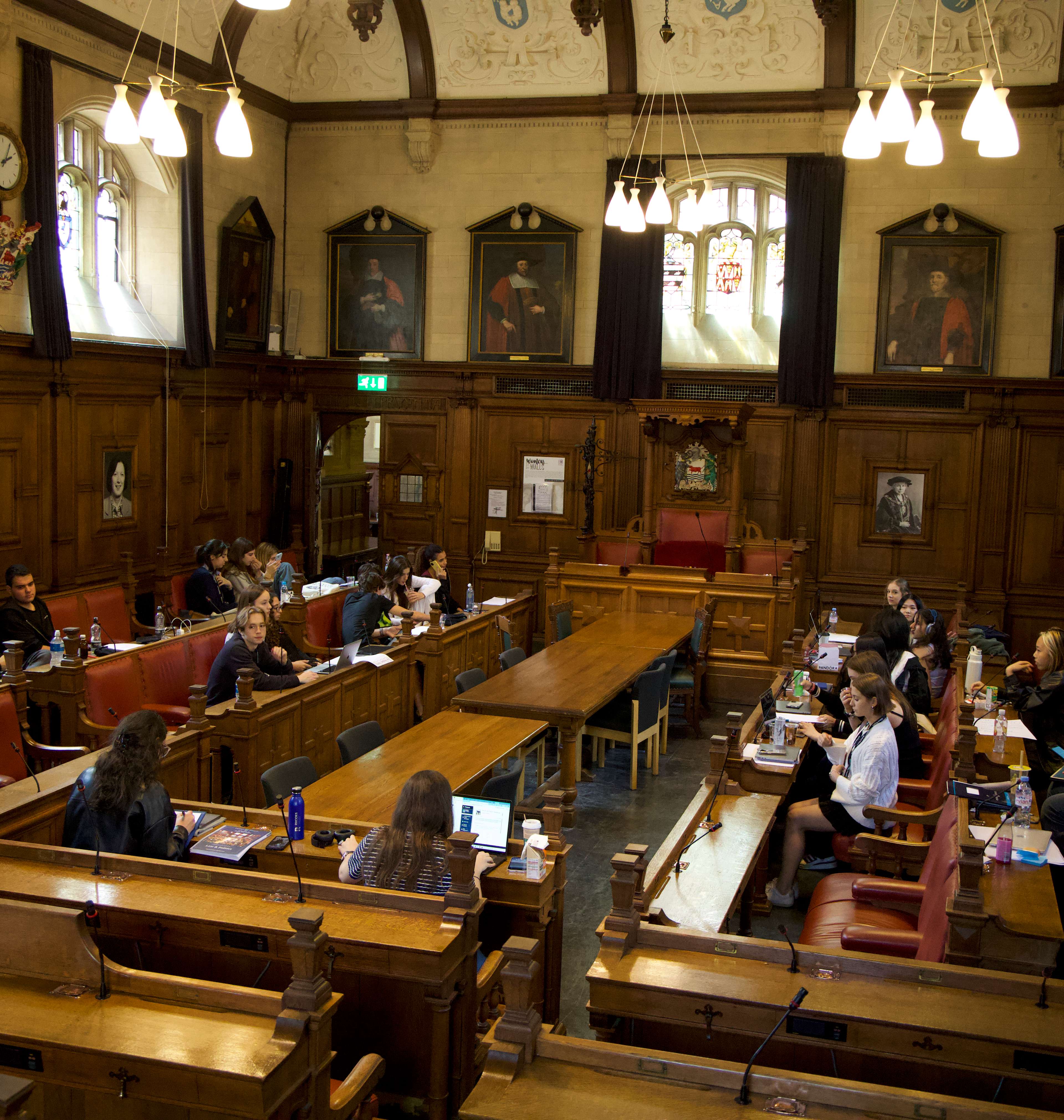 Oxford Royale students in a mock trial in Cambridge
