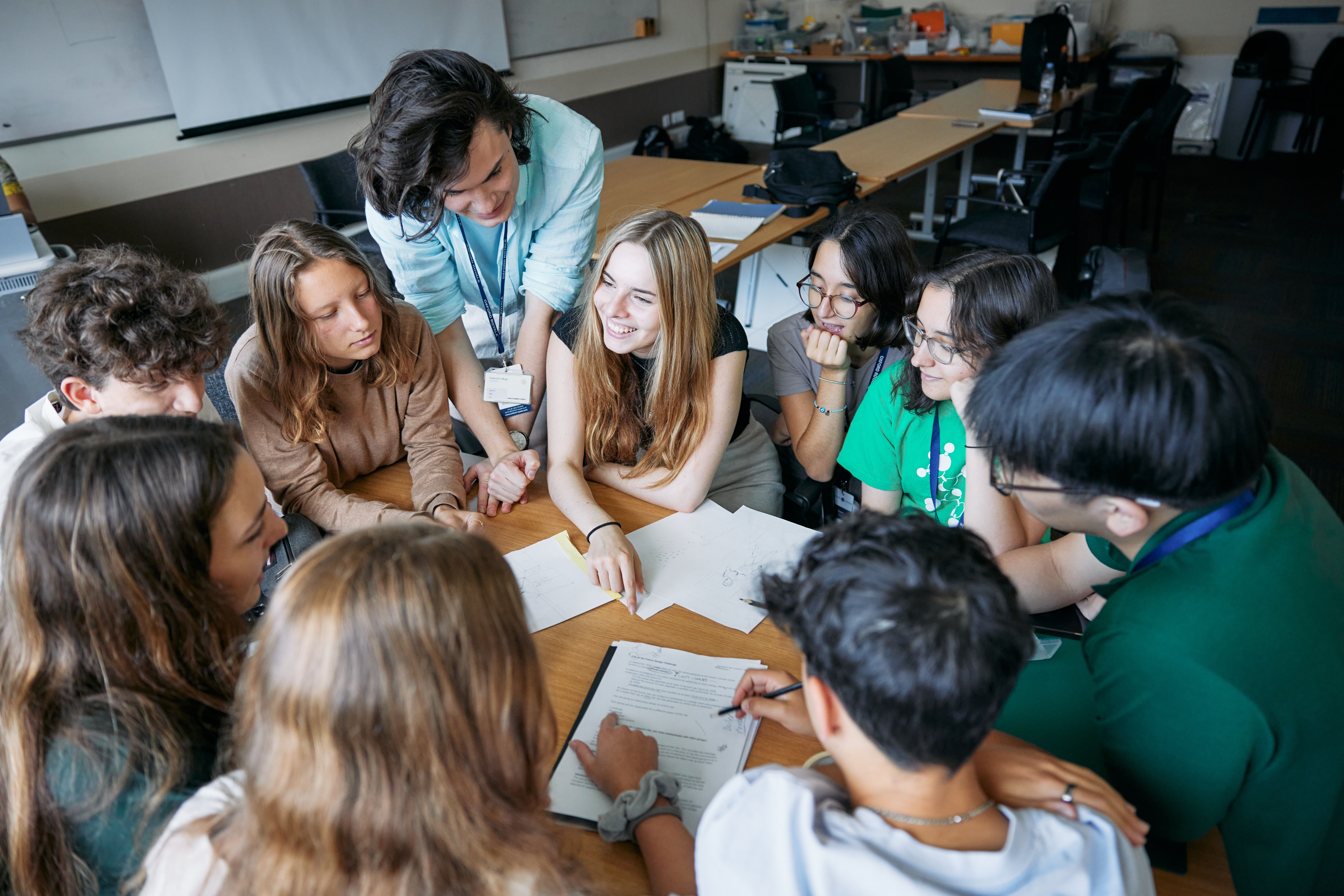 Oxford Royale Students working as group