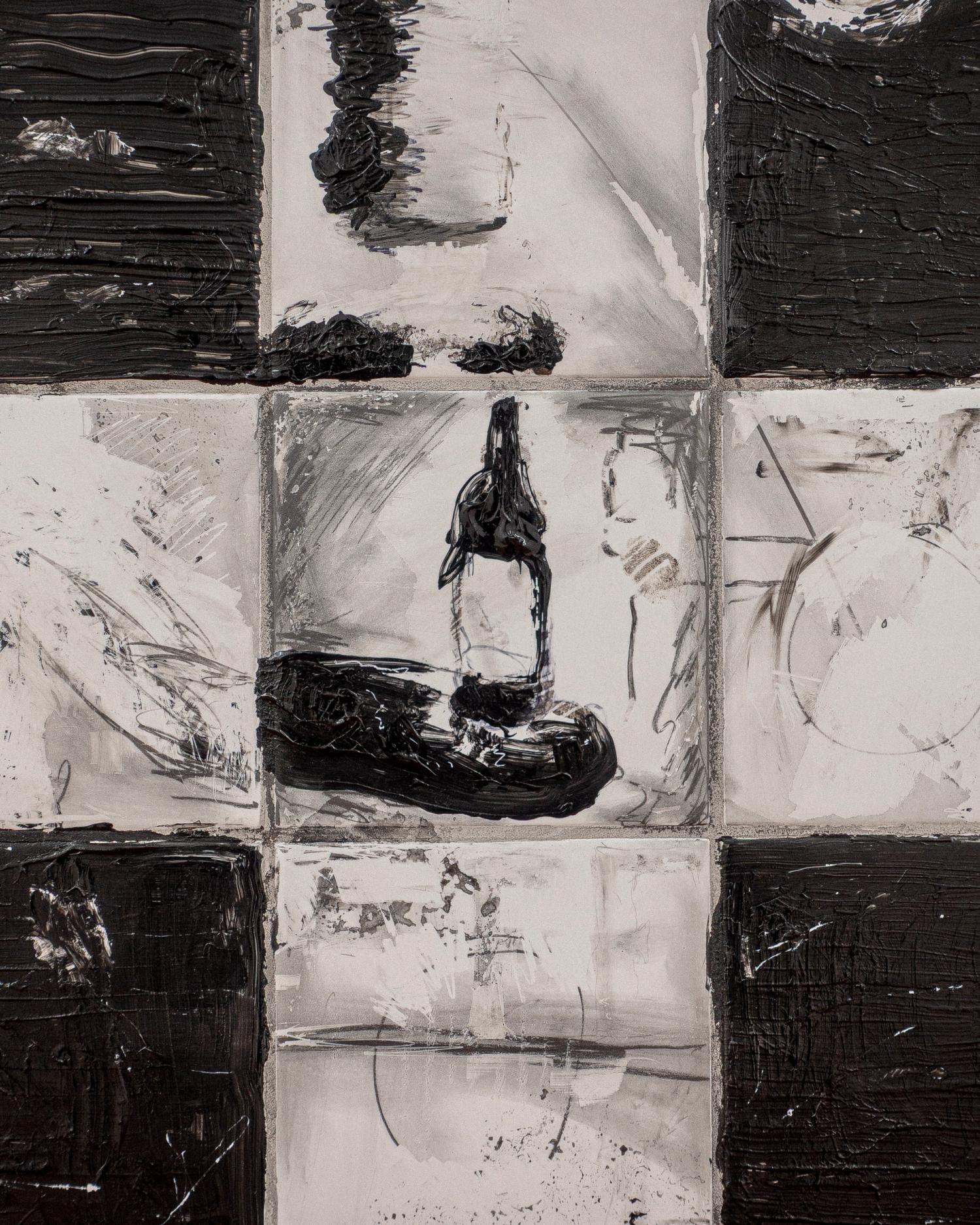 24 tiles to compliment the 24 first pages of Johan Borgen's book "De Mørke Kilder" (1956)