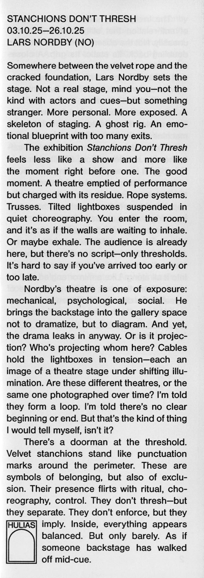 Catalog scan for Stanchions Don’t Thresh