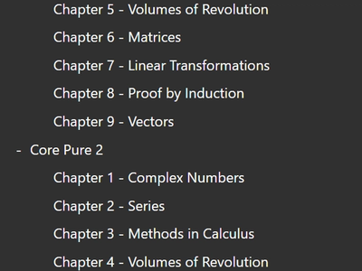 Edexcel A-Level Further Maths