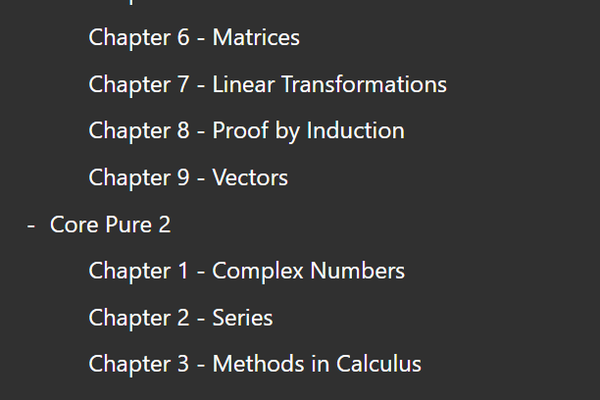 Edexcel A-Level Further Maths