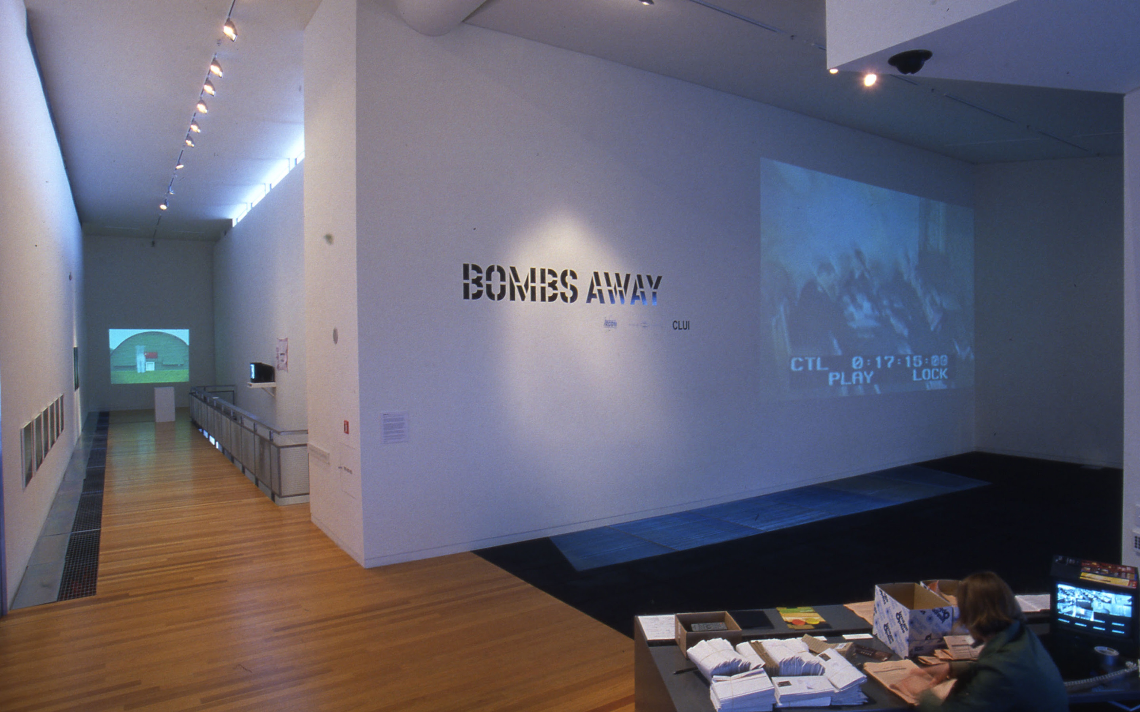Installation view, Bombs Away, Adam Art Gallery Te Pātaka Toi, Victoria University of Wellington, 2003
