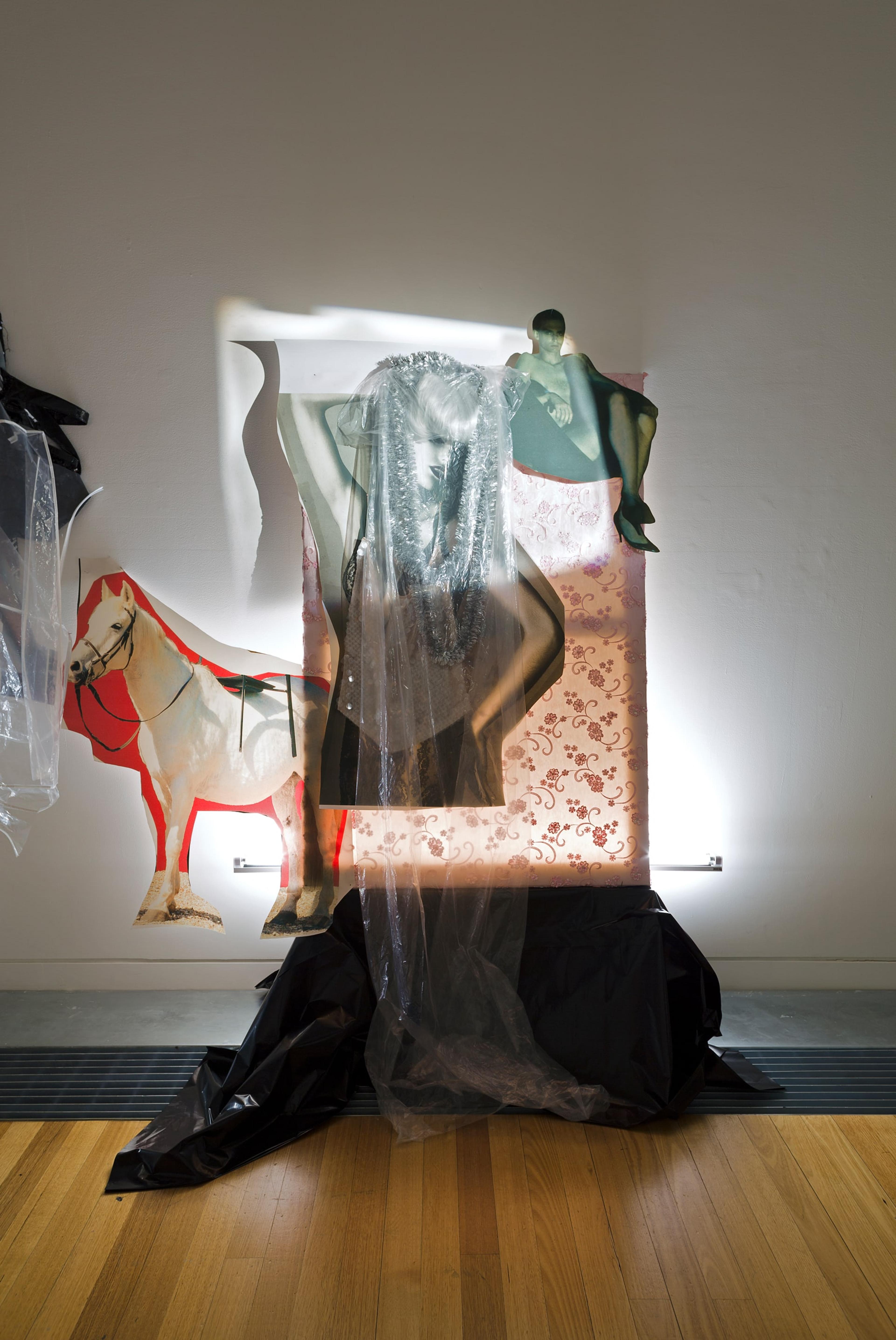 Installation view of Jacqueline Fraser, THE MAKING OF THE CIAO MANHATTAN TAPES 2013, in Beautiful Creatures: Jack Smith / Bill Henson / Jacqueline Fraser. Photo: Shaun Waugh.