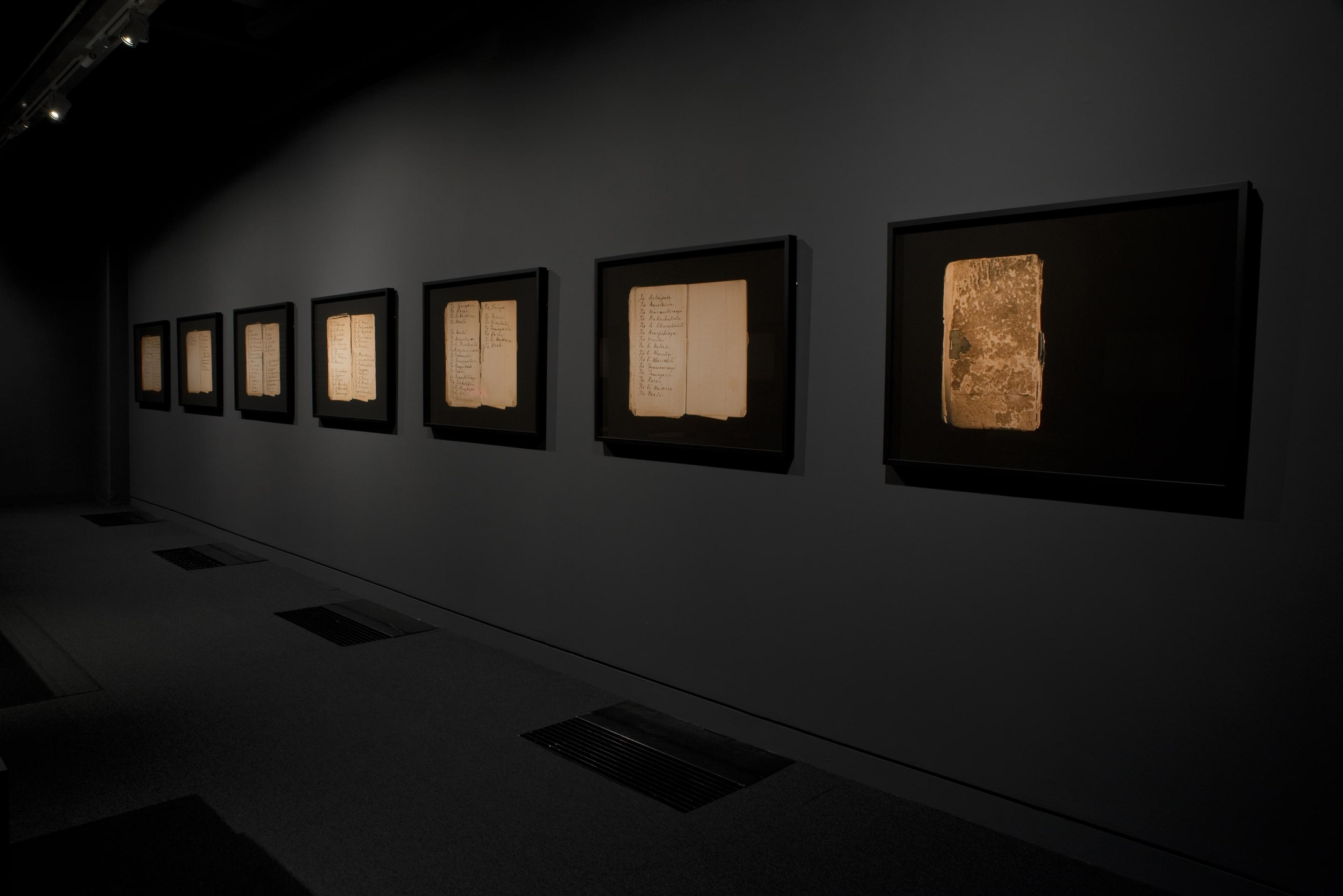 Installation view of Te Taniwha: The Manuscript of Ārikirangi,