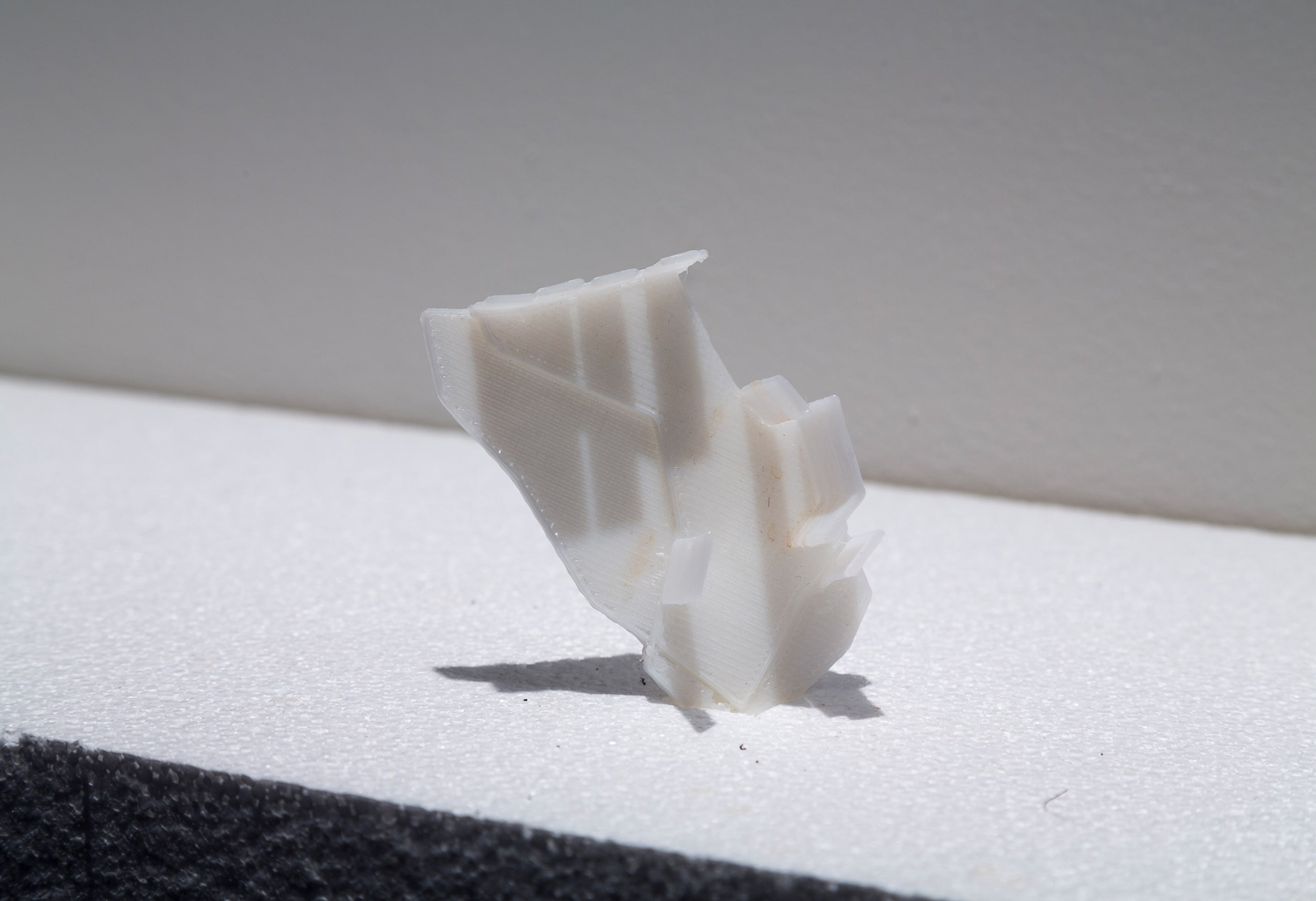 Simon Twose, detail view of Concrete Drawing, 2014-5, concrete, polystyrene, wax, photographs and graphite, in the exhibition Drawing Is/Not Building at the Adam Art Gallery Te Pātaka Toi, Victoria University of Wellington (photo: Shaun Waugh)
