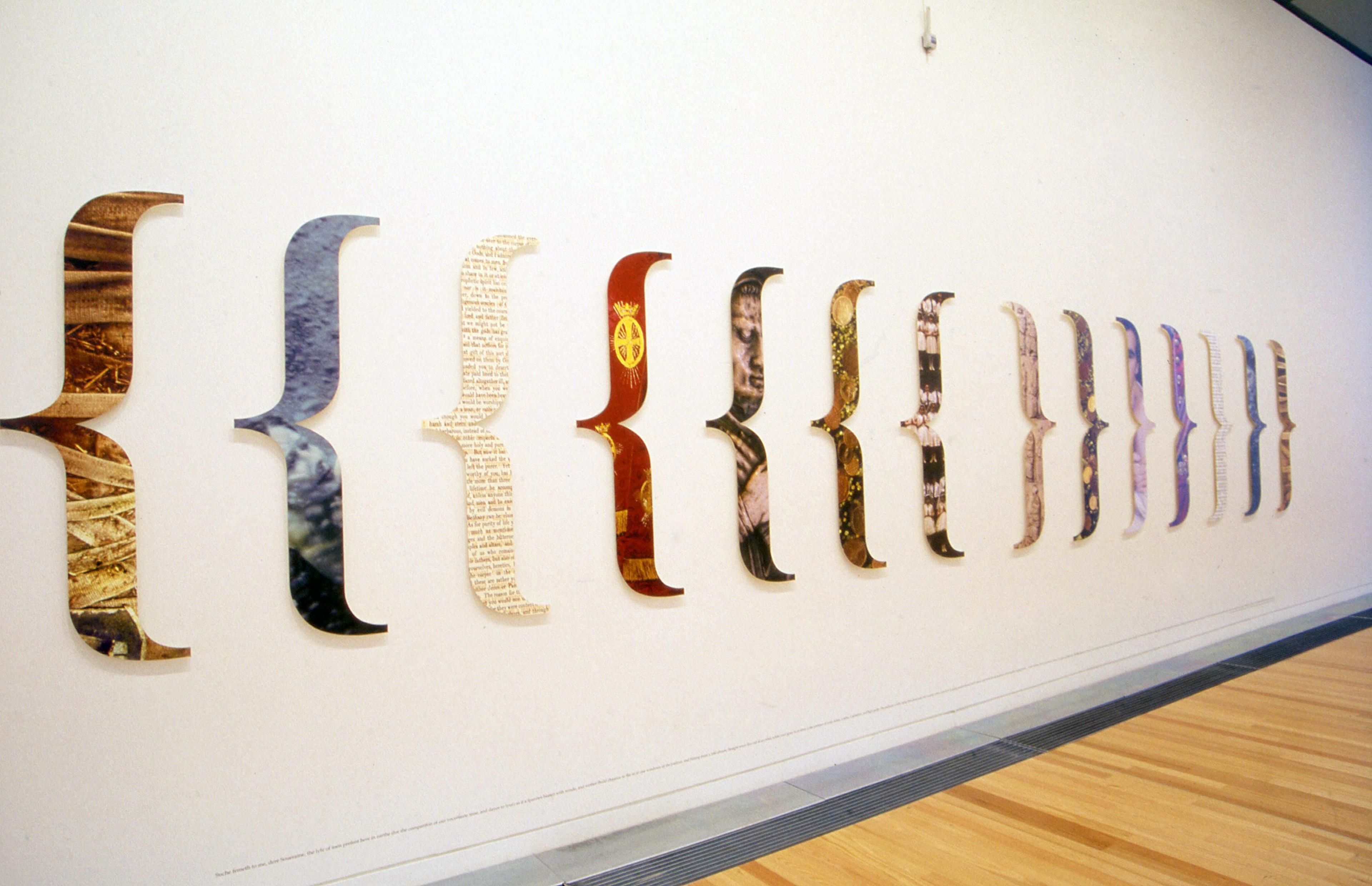 Installation view, Votive: Sacred and Ecstatic Bodies, Adam Art Gallery Te Pātaka Toi, Victoria University of Wellington, 2001 