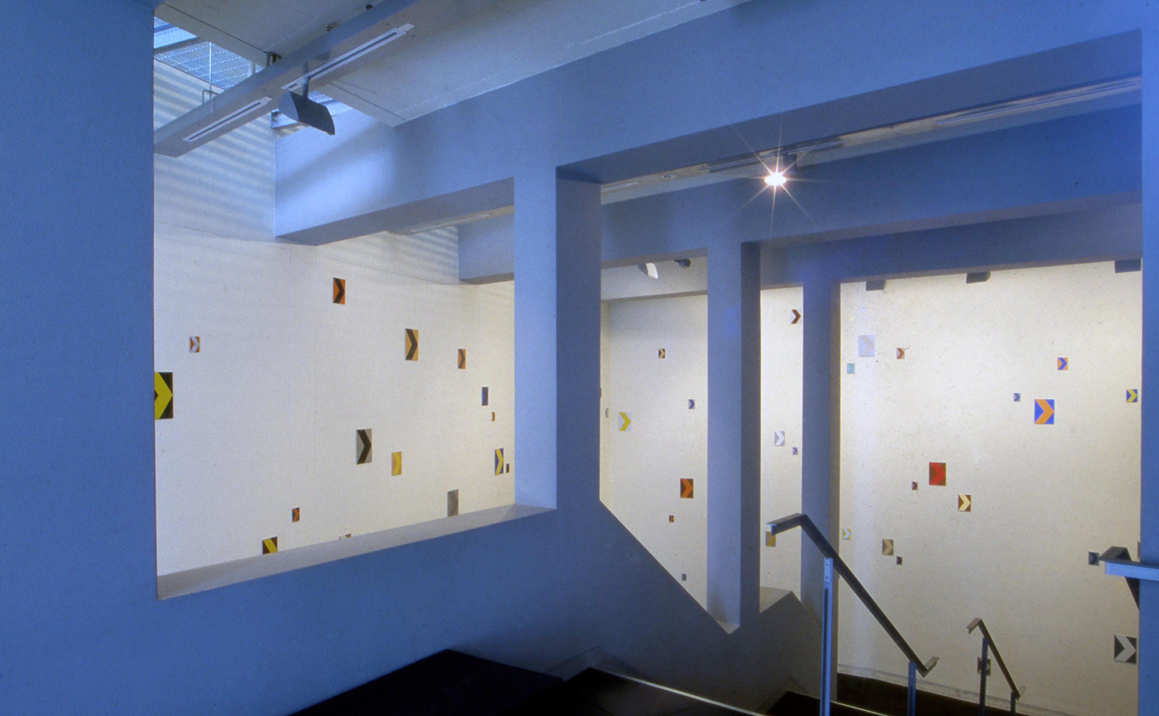 Installation view, John Reynolds: HEVN not to scale, Adam Art Gallery Te Pātaka Toi, Victoria University of Wellington, 2002