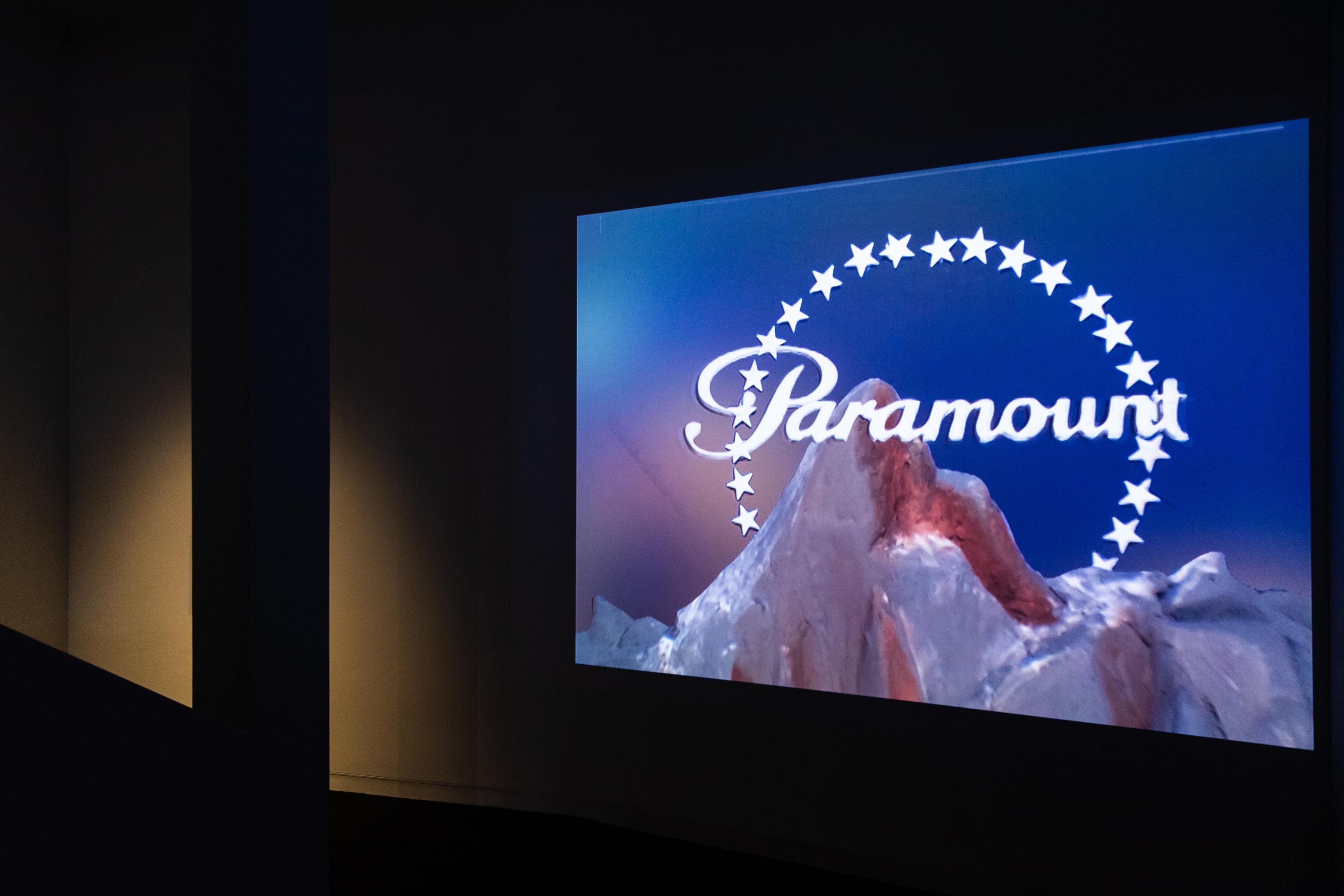 Mike Heynes, News of the Uruguay Round, 2016, digital video projection, 2 mins, colour/silent, courtesy of the artist. Installation view, Image Processors: Artists in the Medium – A Short History 1968–2020 , Te Pātaka Toi Adam Art Gallery, Victoria University of Wellington. Photo by Ted Whitaker.