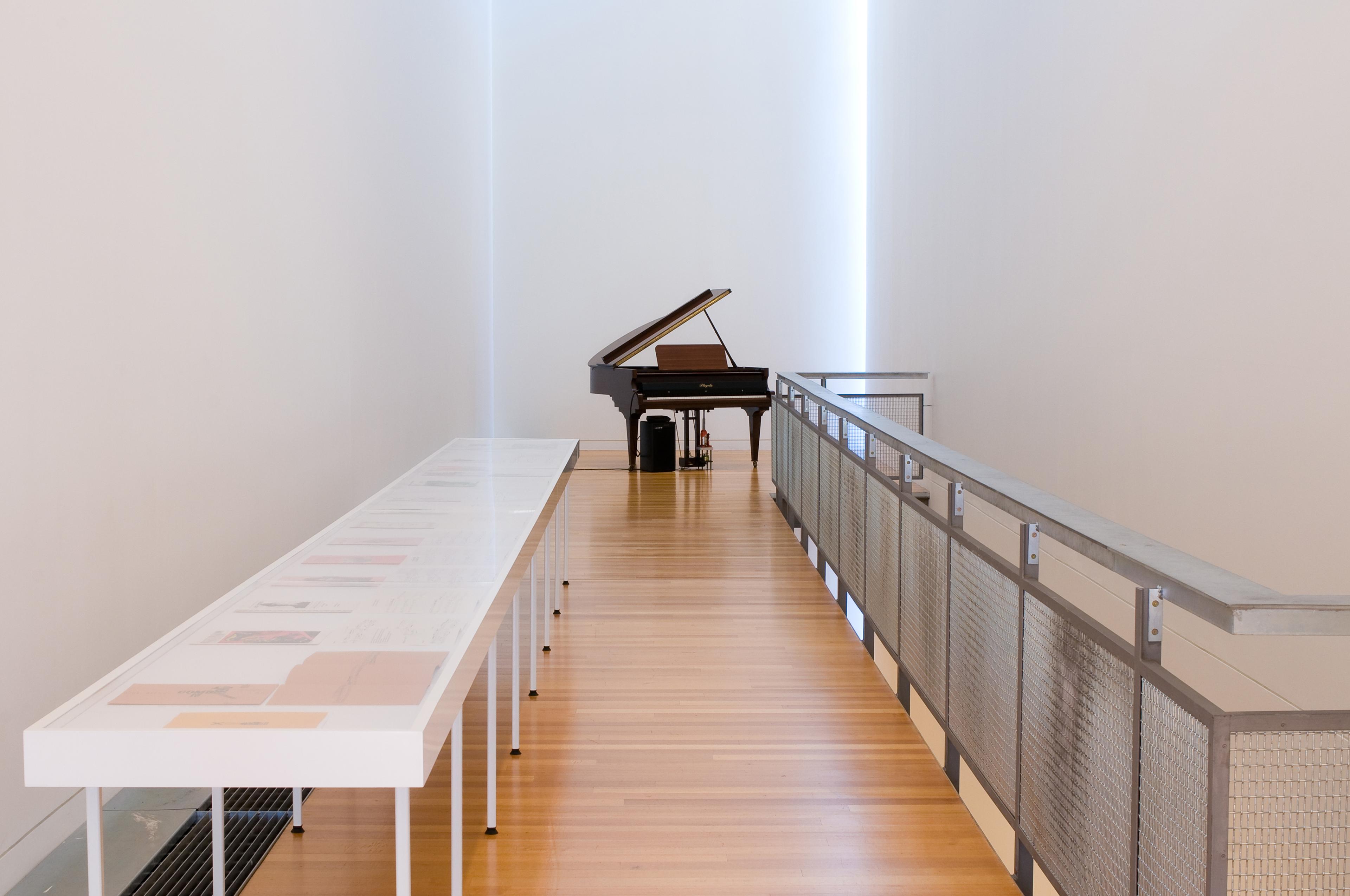 Slave Pianos (of the Art cult), 1998-99. Installation view, Play On, Adam Art Gallery, Victoria University of Wellington