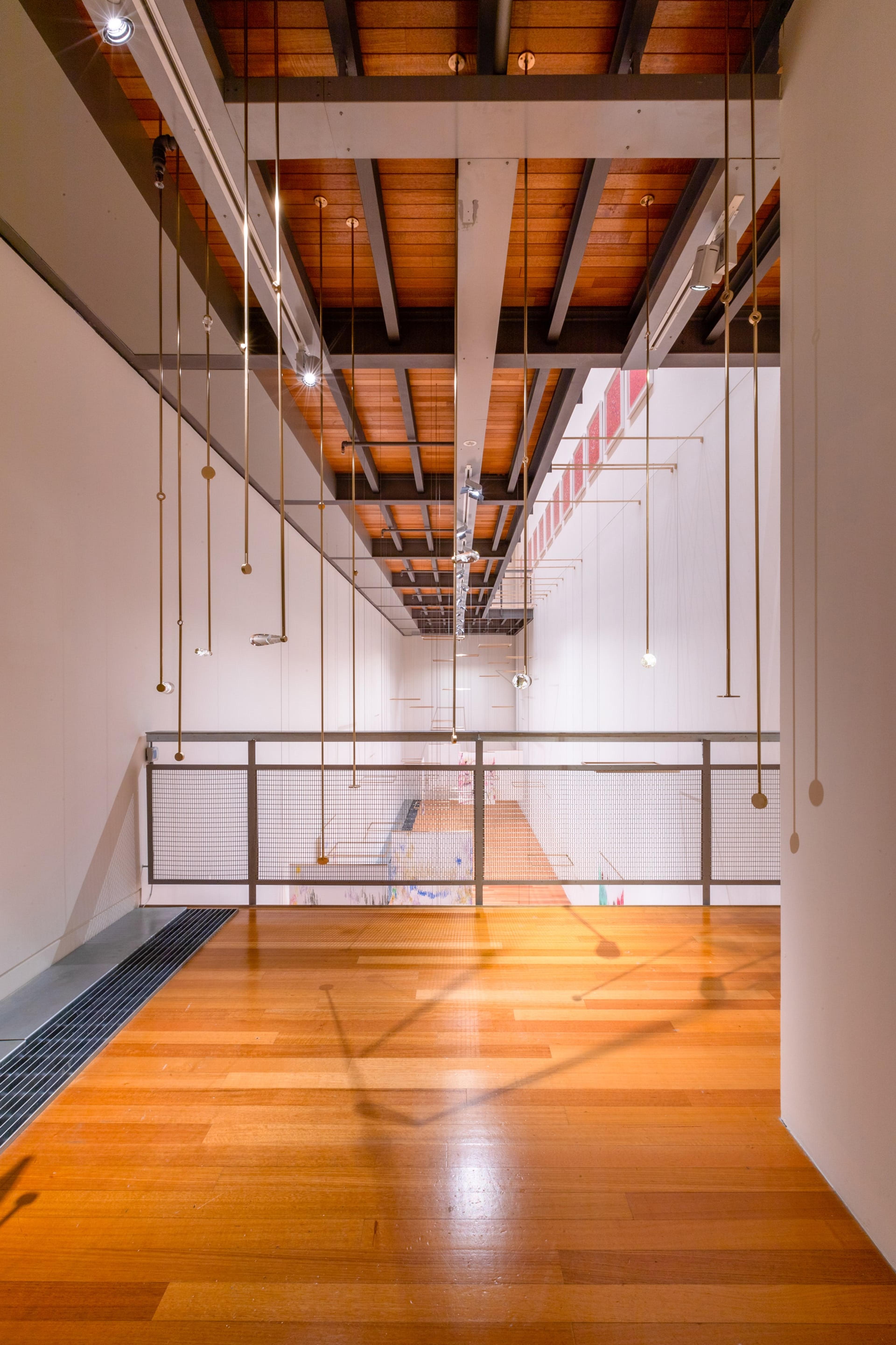 Installation view, Harmonies (2016), in Energy Work: Kathy Barry/Sarah Smuts Kennedy, Te Pātaka Toi Adam Art Gallery, Victoria University of Wellington. Photo: Ted Whitaker