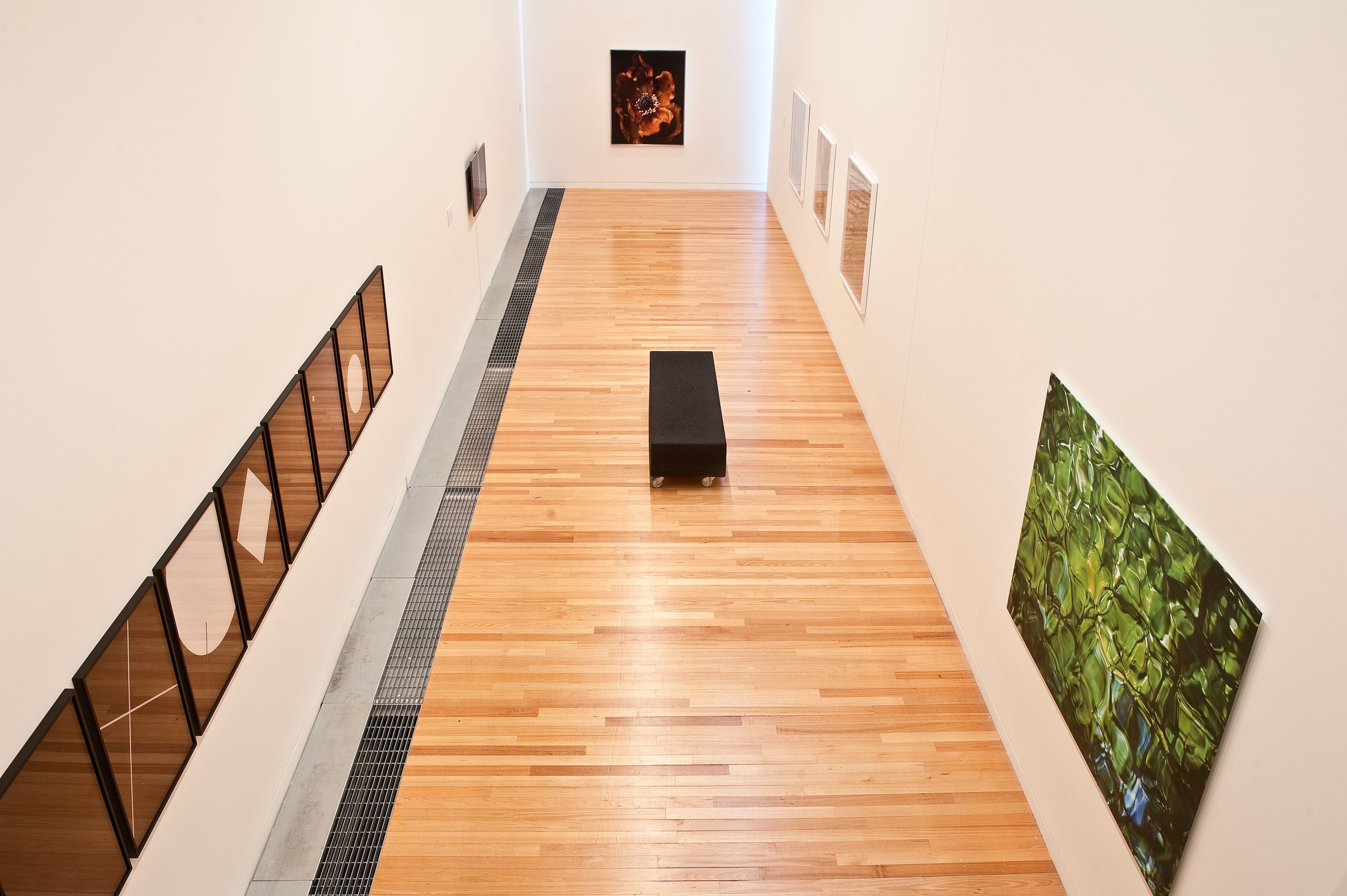 Installation view of 21st-Century Collecting: Recent Acquisitions from the VUW Art Collection, showing Lower Chartwell Gallery. Photo: Robert Cross.
