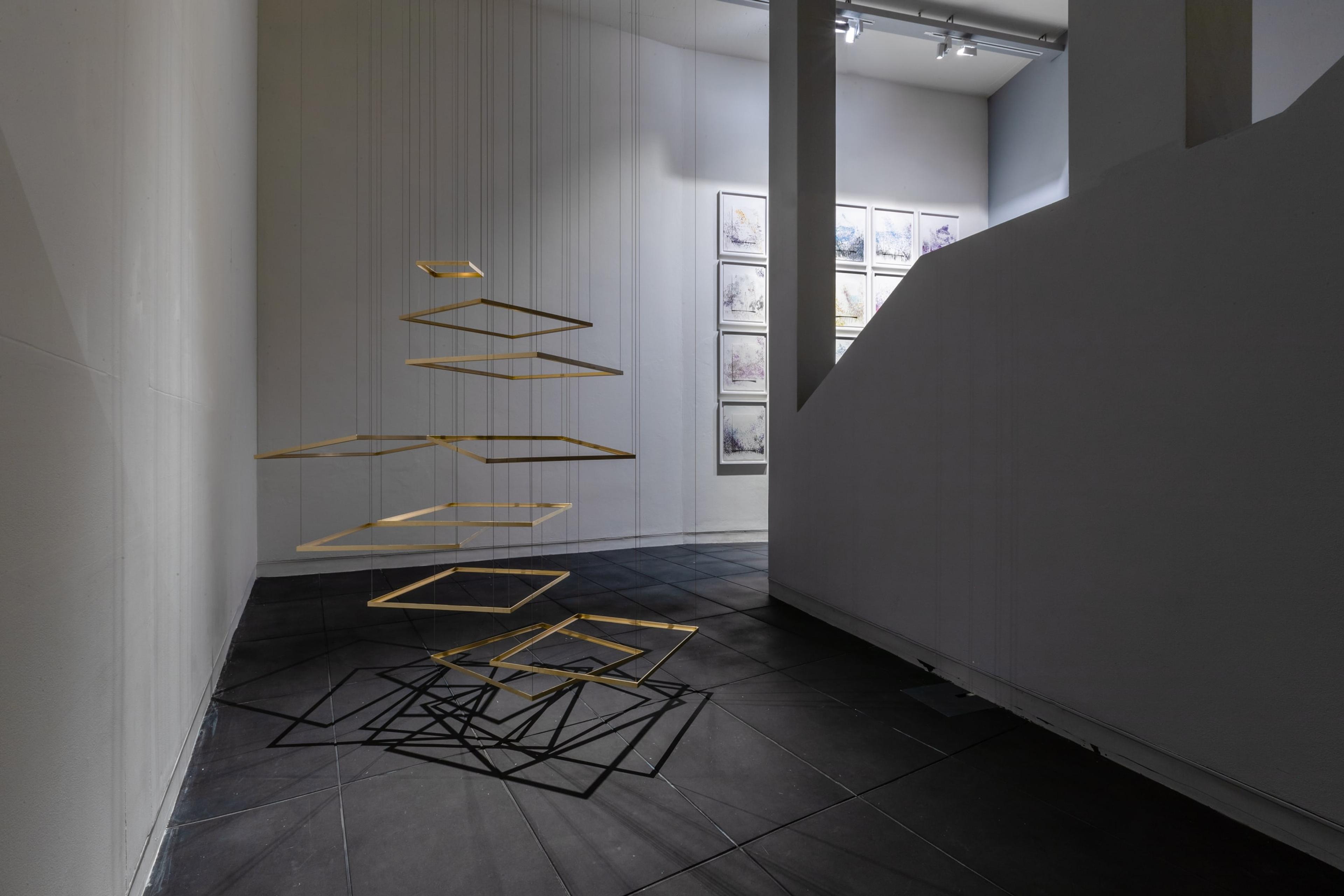 Installation view, Ten Parts Whole (2014) in Energy Work: Kathy Barry/Sarah Smuts Kennedy, Te Pātaka Toi Adam Art Gallery, Victoria University of Wellington. Photo: Ted Whitaker