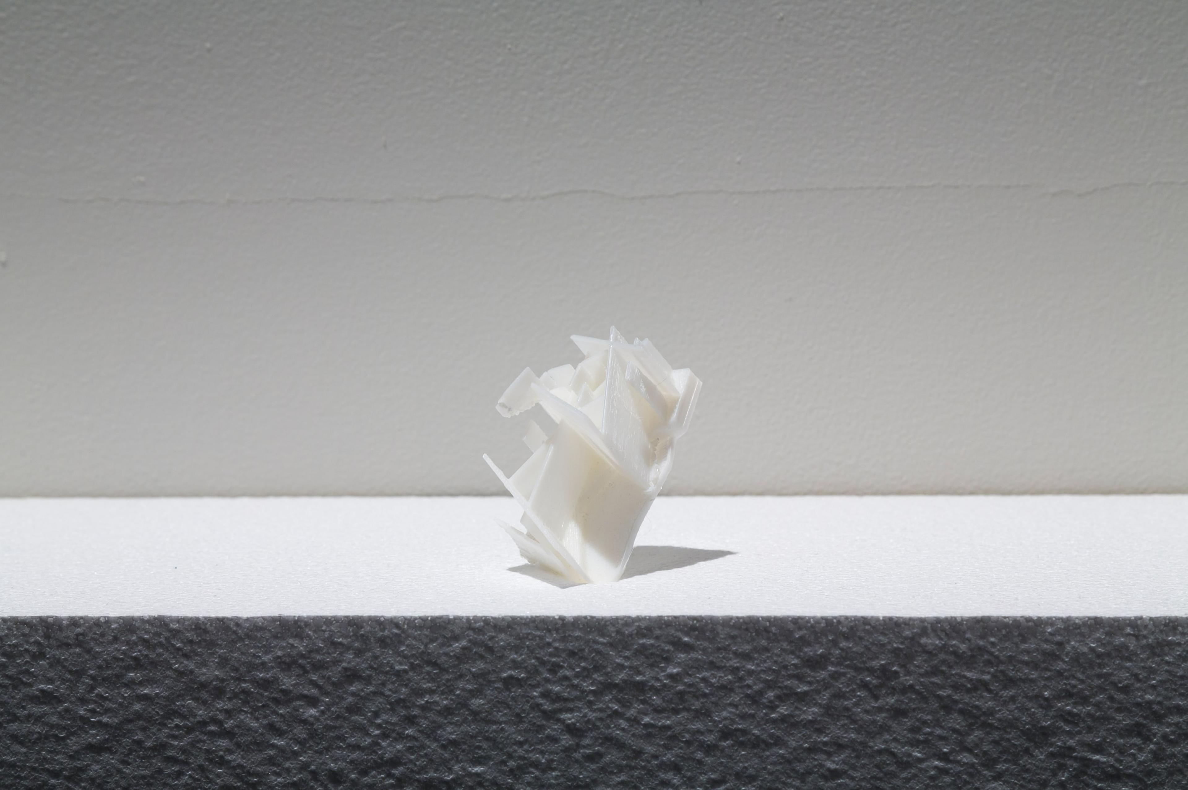 Simon Twose, detail view of Concrete Drawing, 2014-5, concrete, polystyrene, wax, photographs and graphite, in the exhibition Drawing Is/Not Building at the Adam Art Gallery Te Pātaka Toi, Victoria University of Wellington (photo: Shaun Waugh)