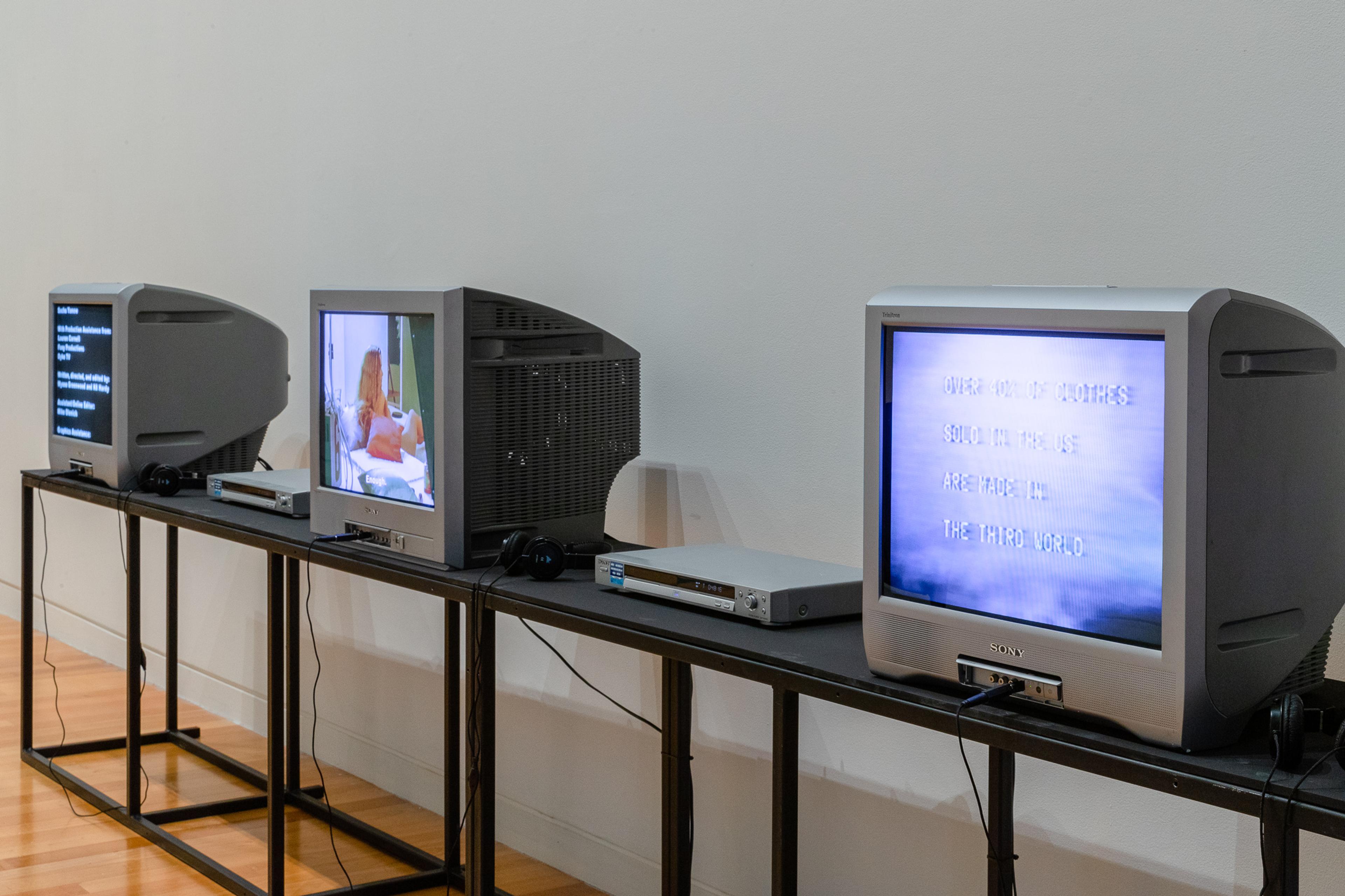 Installation view, Image Processors: Artists in the Medium – A Short History 1968–2020 , Te Pātaka Toi Adam Art Gallery, Victoria University of Wellington. Photo by Ted Whitaker.