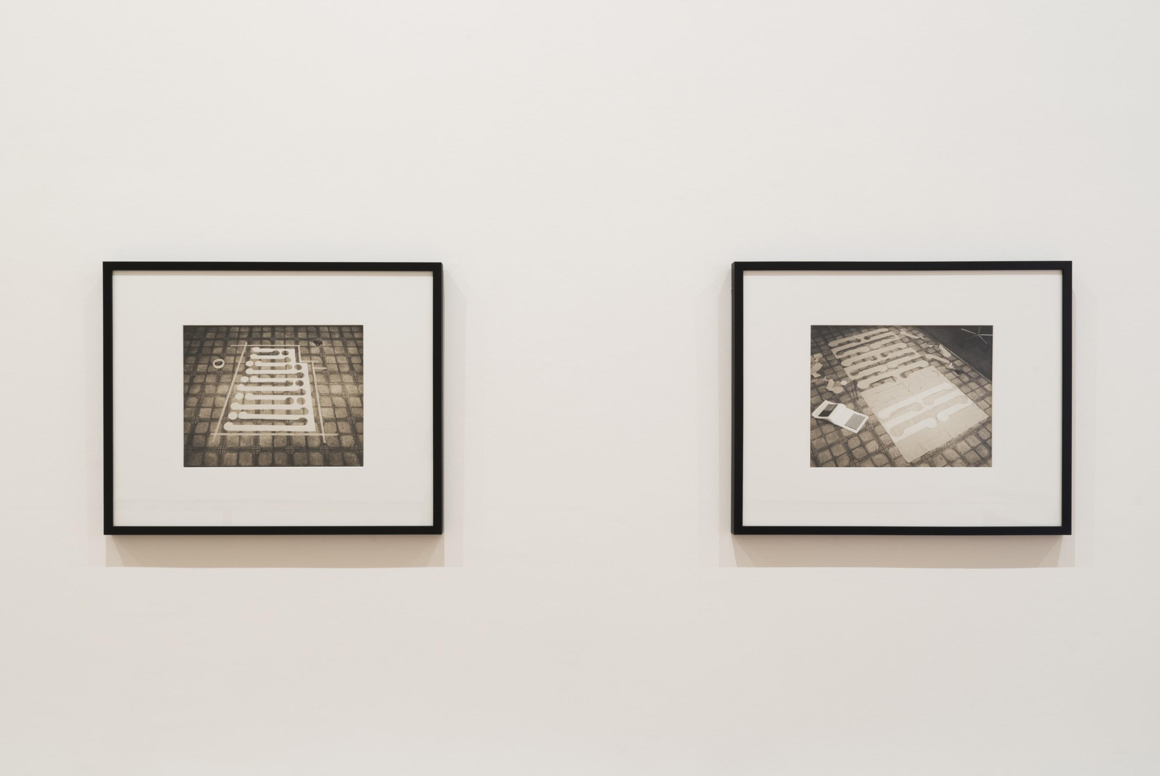 Left: Marie Shannon, Work in Progress; Large Gordon Walters, 1998, silver gelatin print. Right: Marie Shannon, Studio Installation, Gordon Walters, 1998, silver gelatin print. Both works collection of the artist. Installation view at Adam Art Gallery Te Pātaka Toi, Victoria University of Wellington, 21 February – 15 April 2018. The exhibition is developed and toured by Dunedin Public Art Gallery