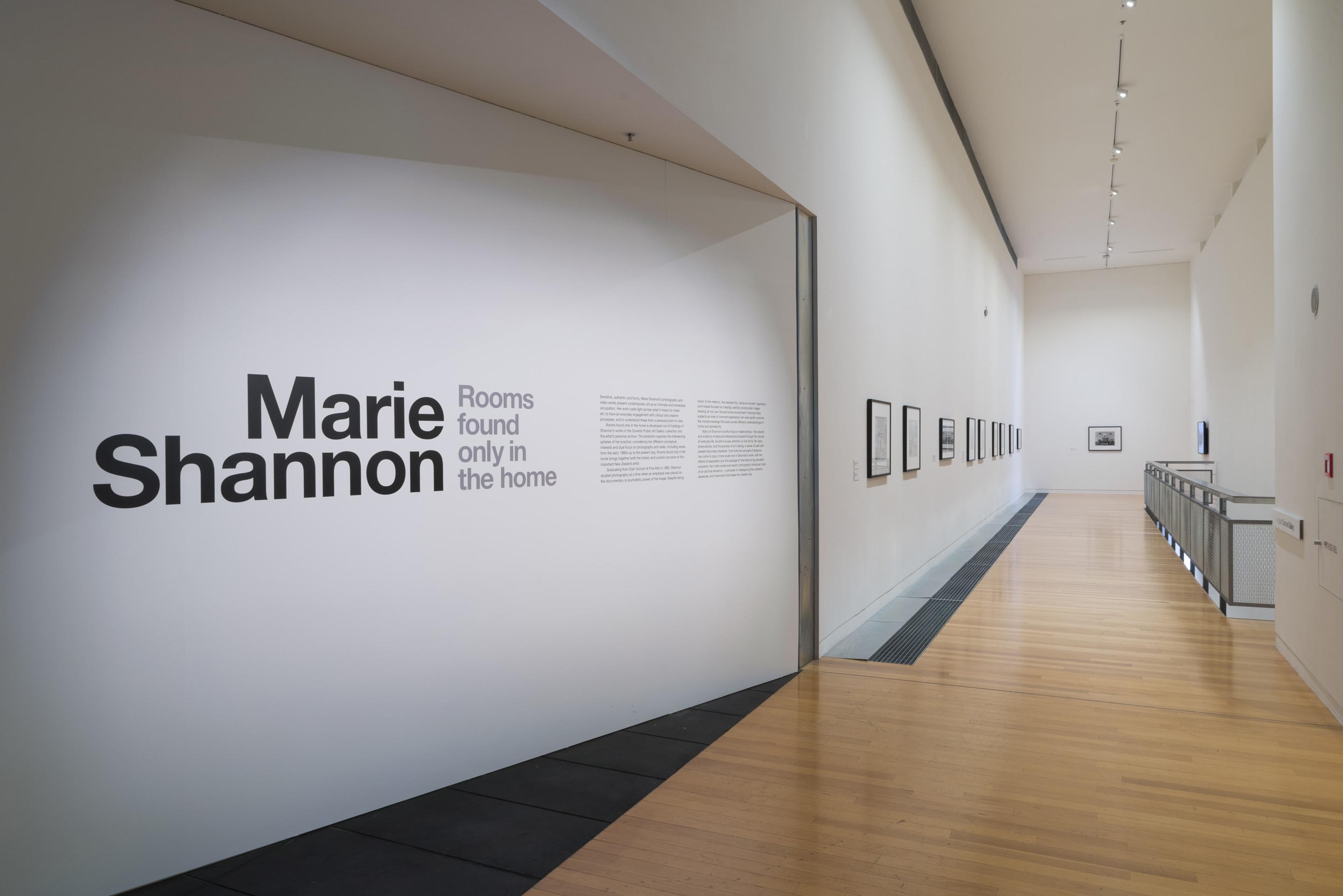 Installation view, Marie Shannon: Rooms found only in the home, Adam Art Gallery Te Pātaka Toi, Victoria University of Wellington, 21 February – 15 April 2018. The exhibition is developed and toured by Dunedin Public Art Gallery