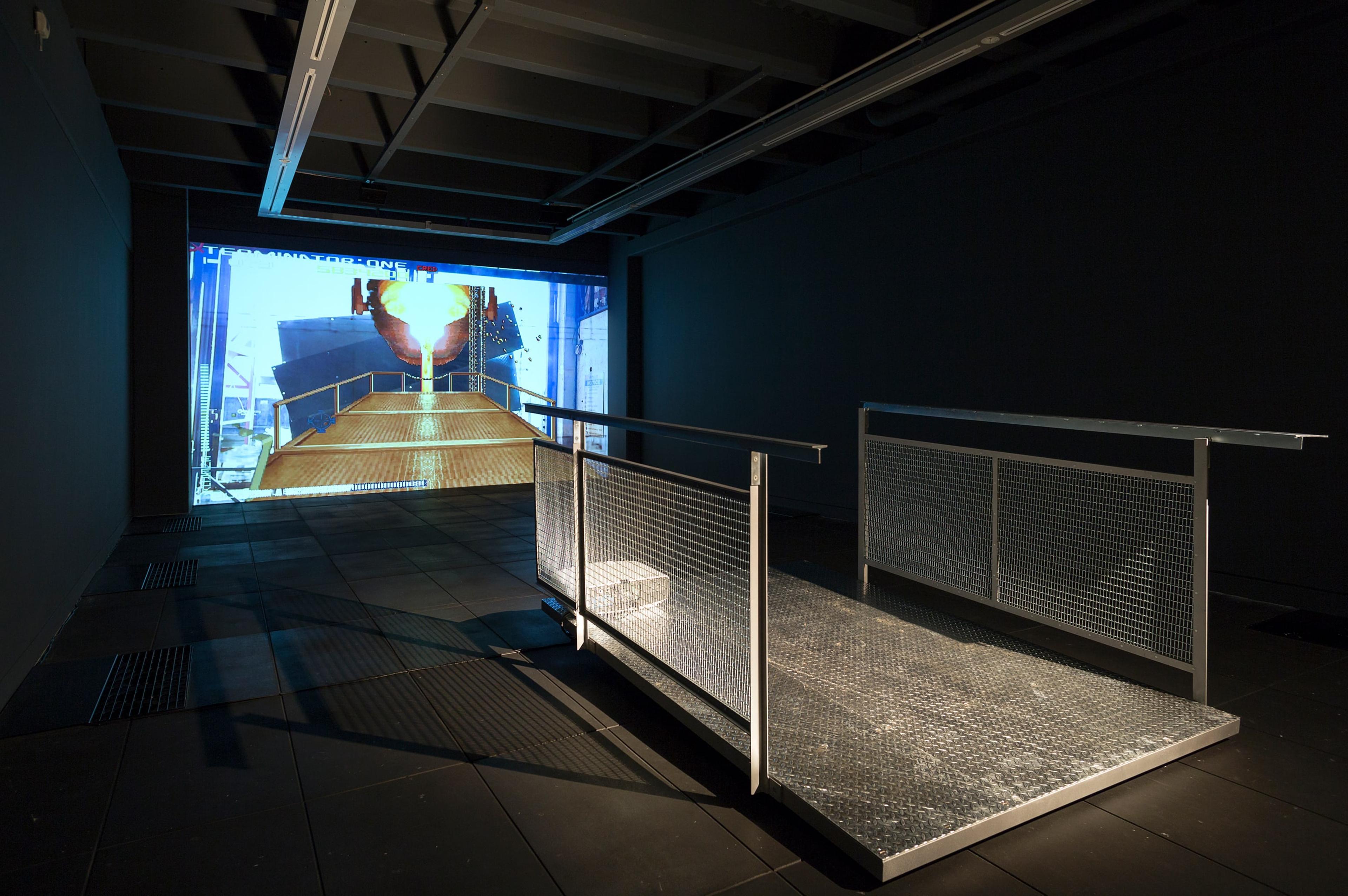 Image credit: Eddie Clemens: Collector’s Edition Glitch (Viewing Bridge) 2014, installation view at the Adam Art Gallery, ©Eddie Clemens (photo: Shaun Waugh)