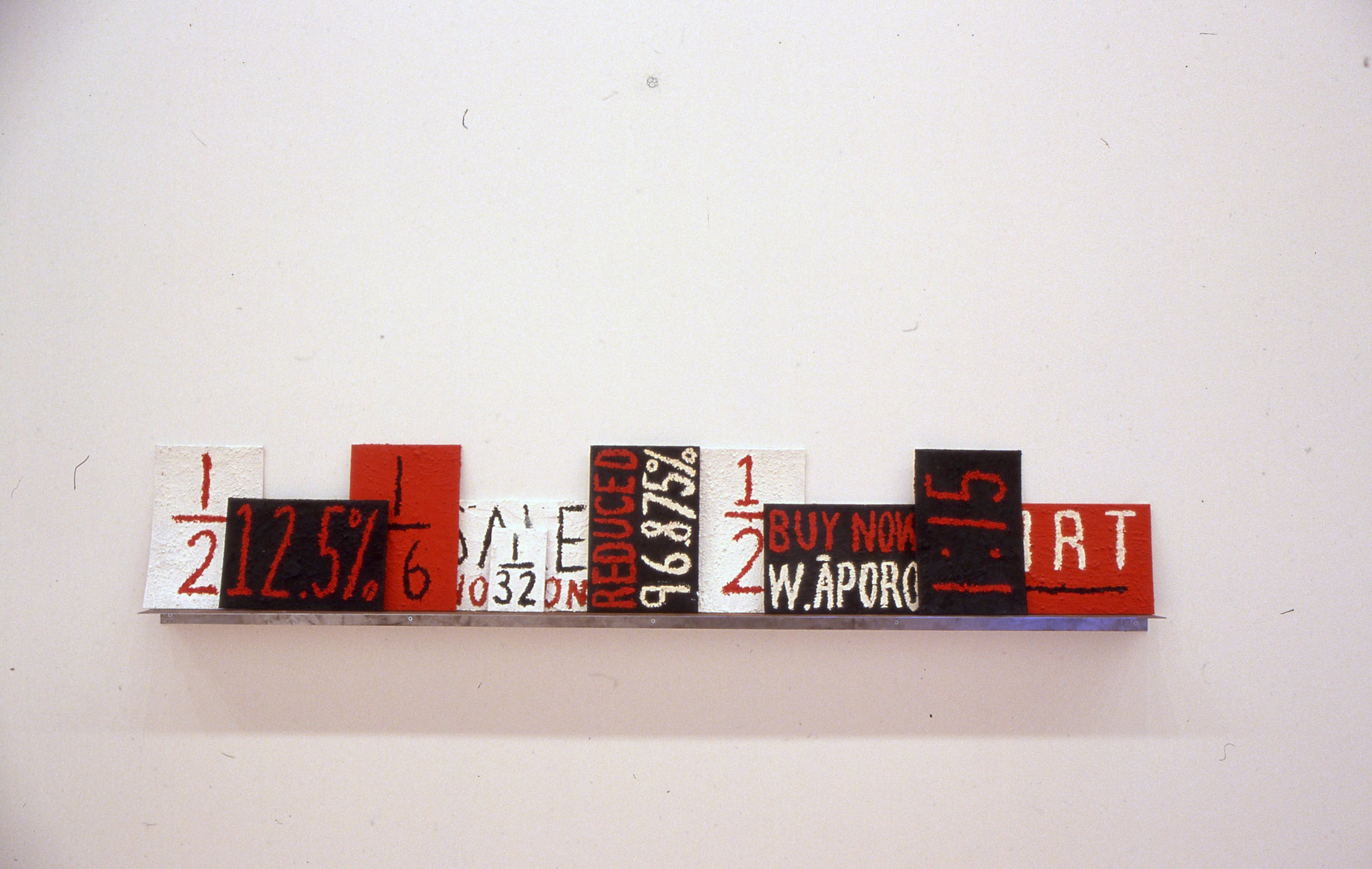Installation view, The Numbers Game, Adam Art Gallery Te Pātaka Toi, Victoria University of Wellington, 2000