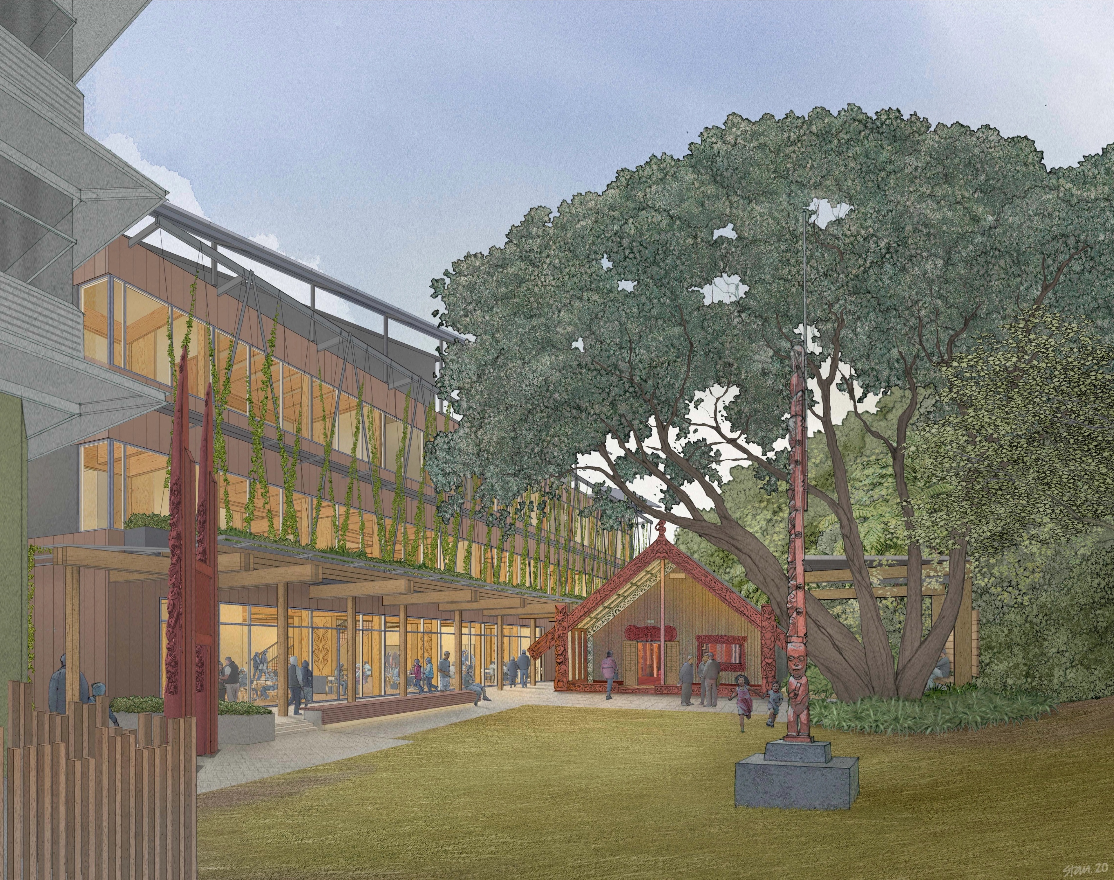Living Pā architectural render