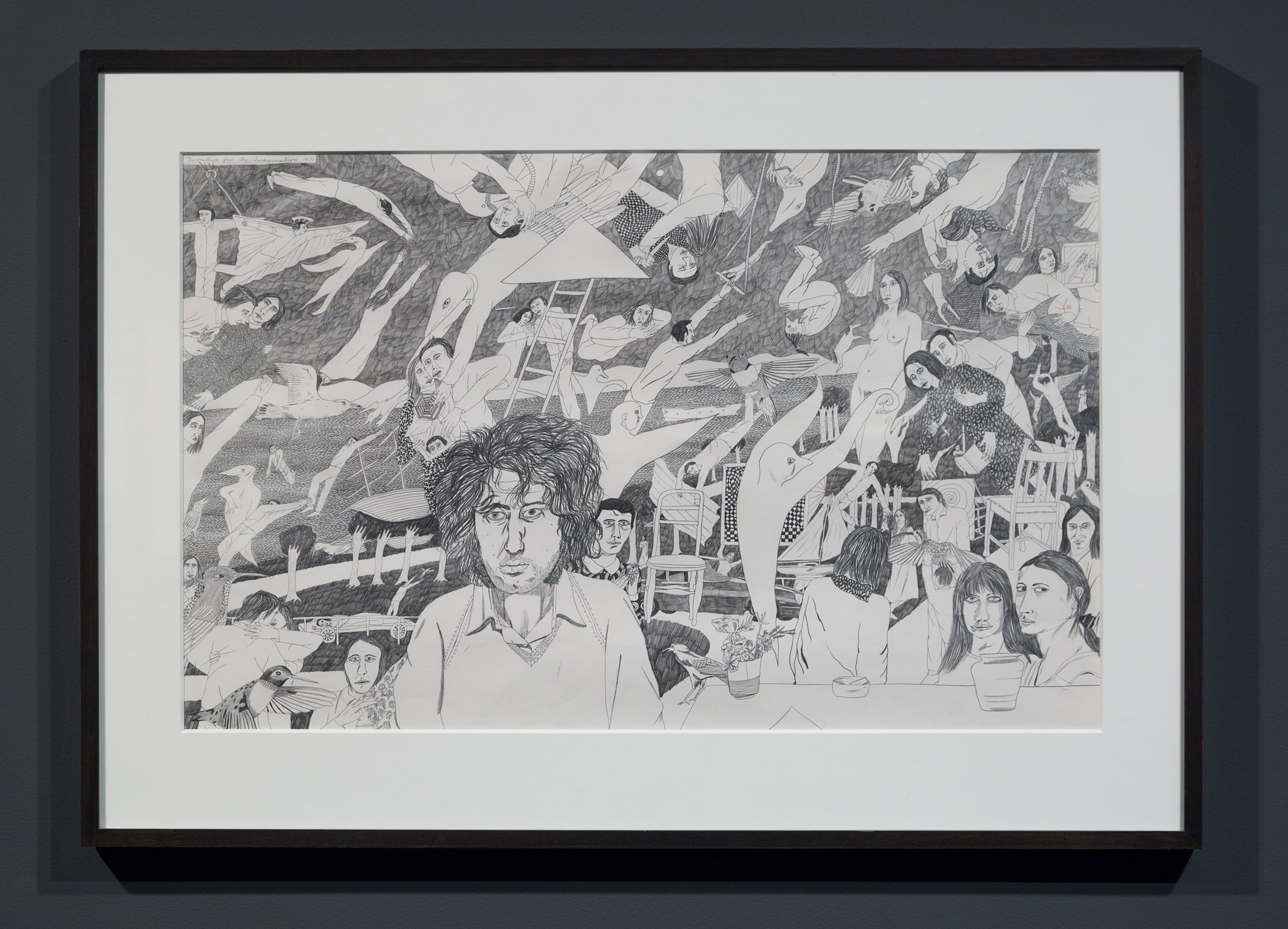 Jeffrey Harris, Furniture for the imagination, 1971, graphite on paper, Victoria University of Wellington Art Collection, gifted 2010