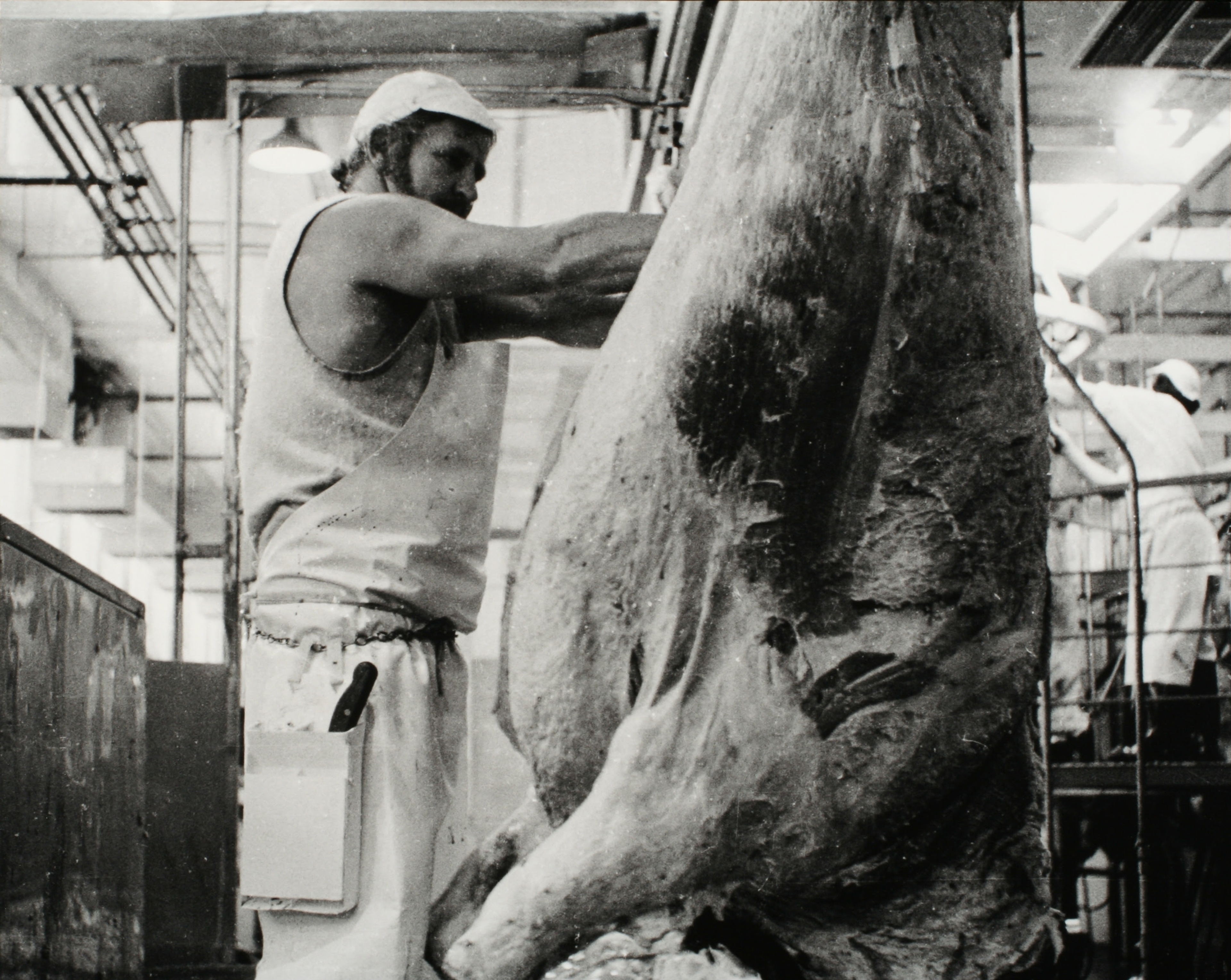 Darcy Lange, Waitara Freezing Works, Taranaki 1974, black-and-white photograph. Courtesy of the artist's estate
