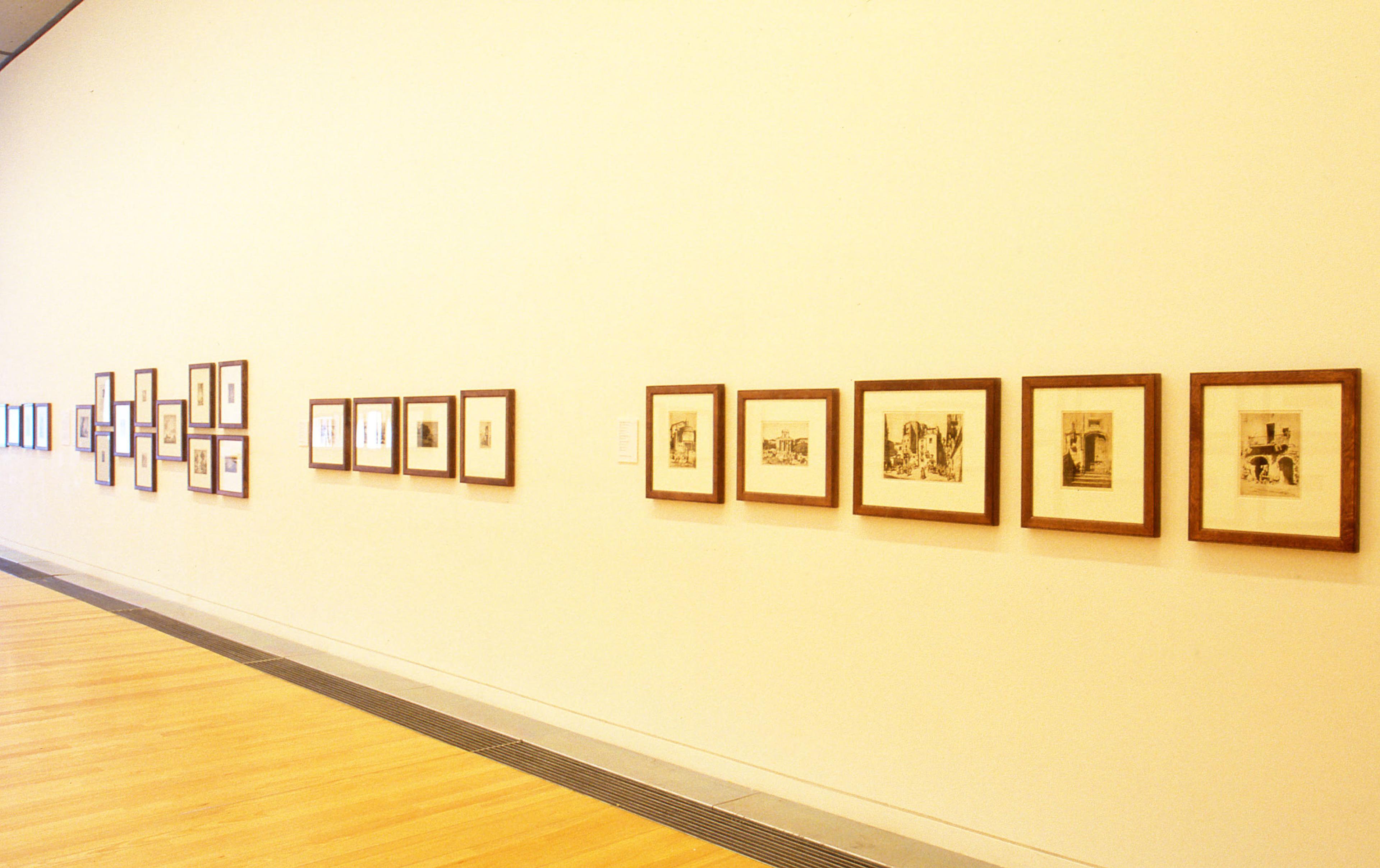 Installation view, Before Addled Art: The Graphic Art of Lionel Lindsay Latemouth, Adam Art Gallery Te Pātaka Toi, Victoria University of Wellington, 2003