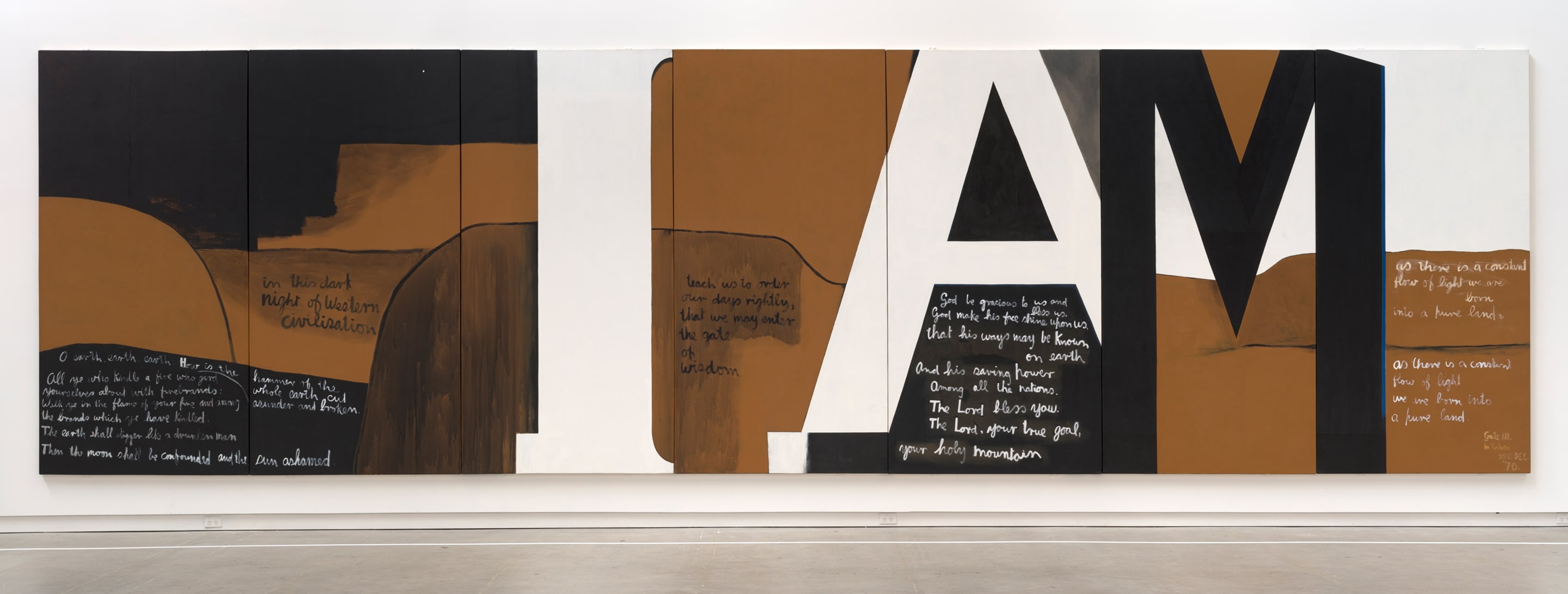 Installation view, ‘A way through’ – Colin McCahon’s Gate III, CoCA Centre of Contemporary Art Toi Moroki, Christchurch, 28 August – 8 November 2020