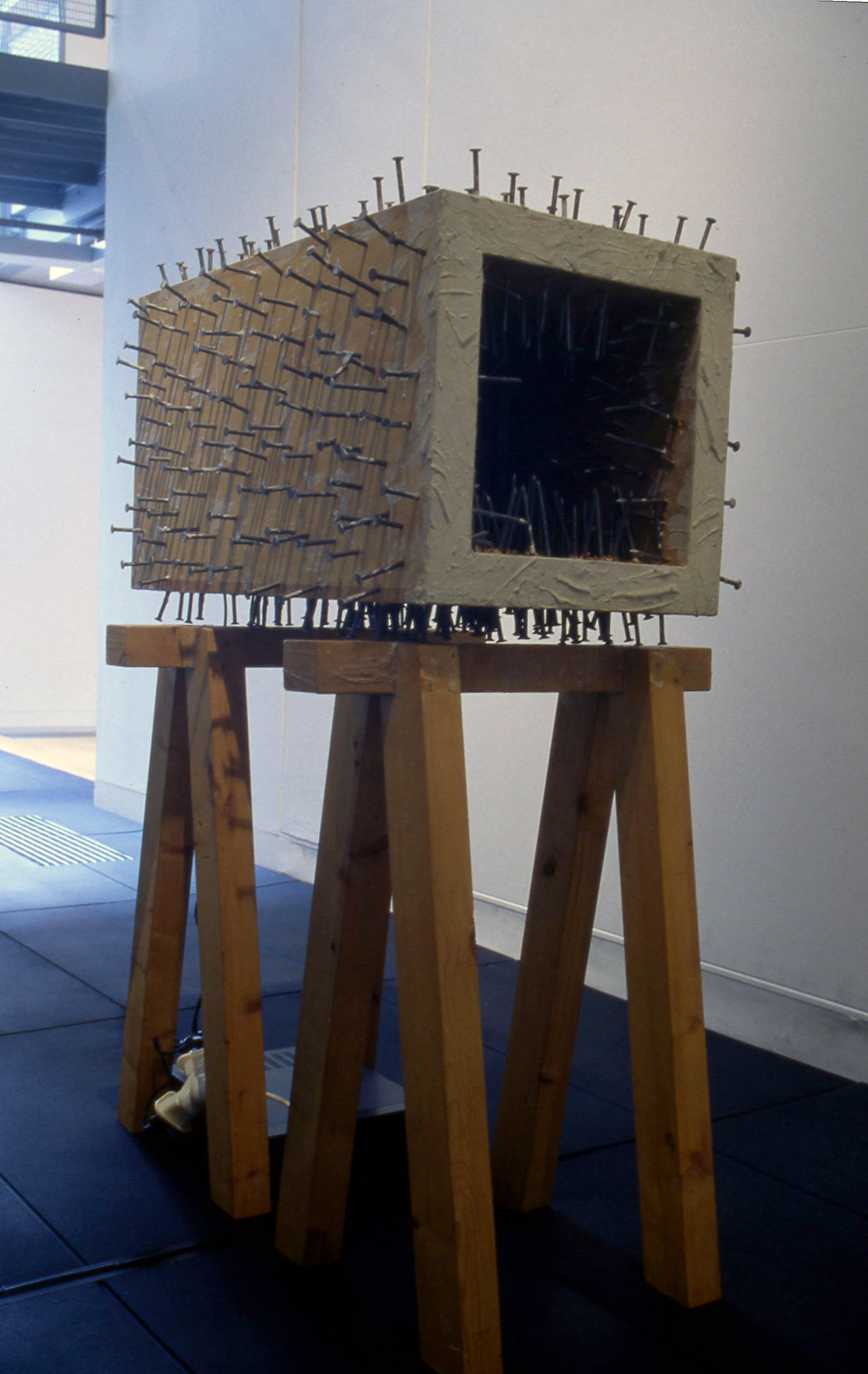 Installation view, Man’s Inhumanity: 14 Pacified Implements, Adam Art Gallery Te Pātaka Toi, Victoria University of Wellington, 2002