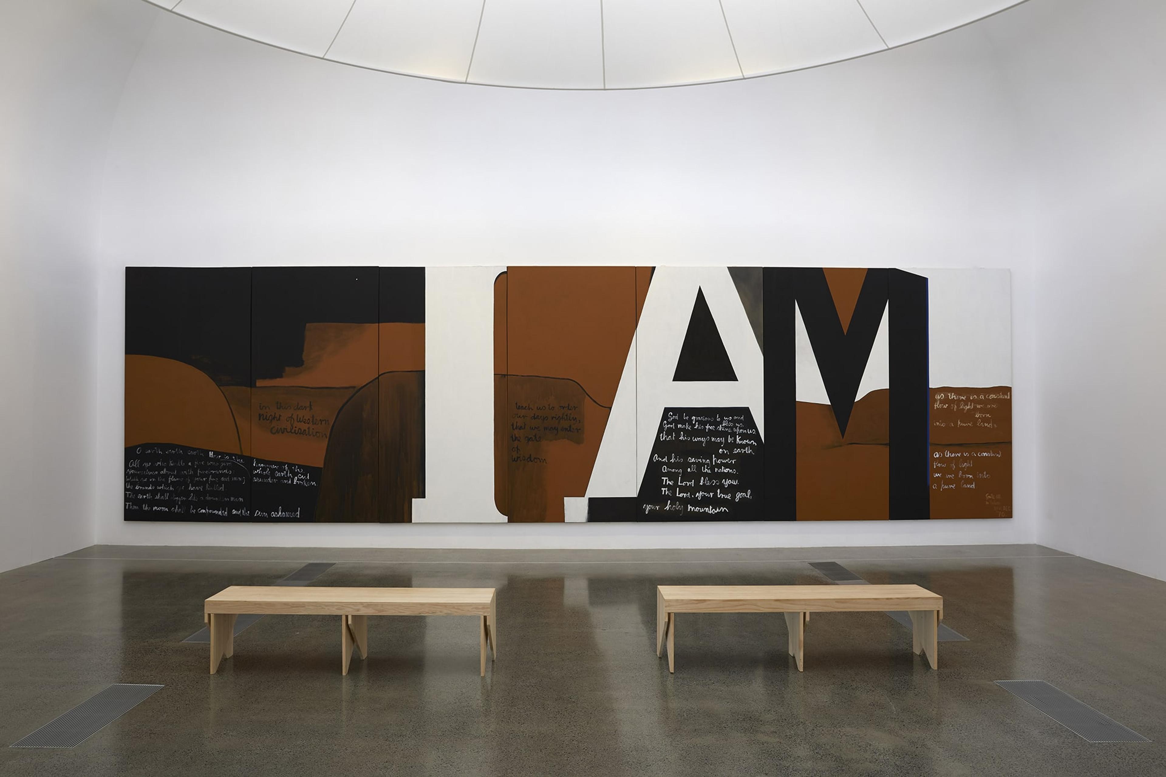 Installation view of 'A Way Through' Colin McCahon's 'Gate III'