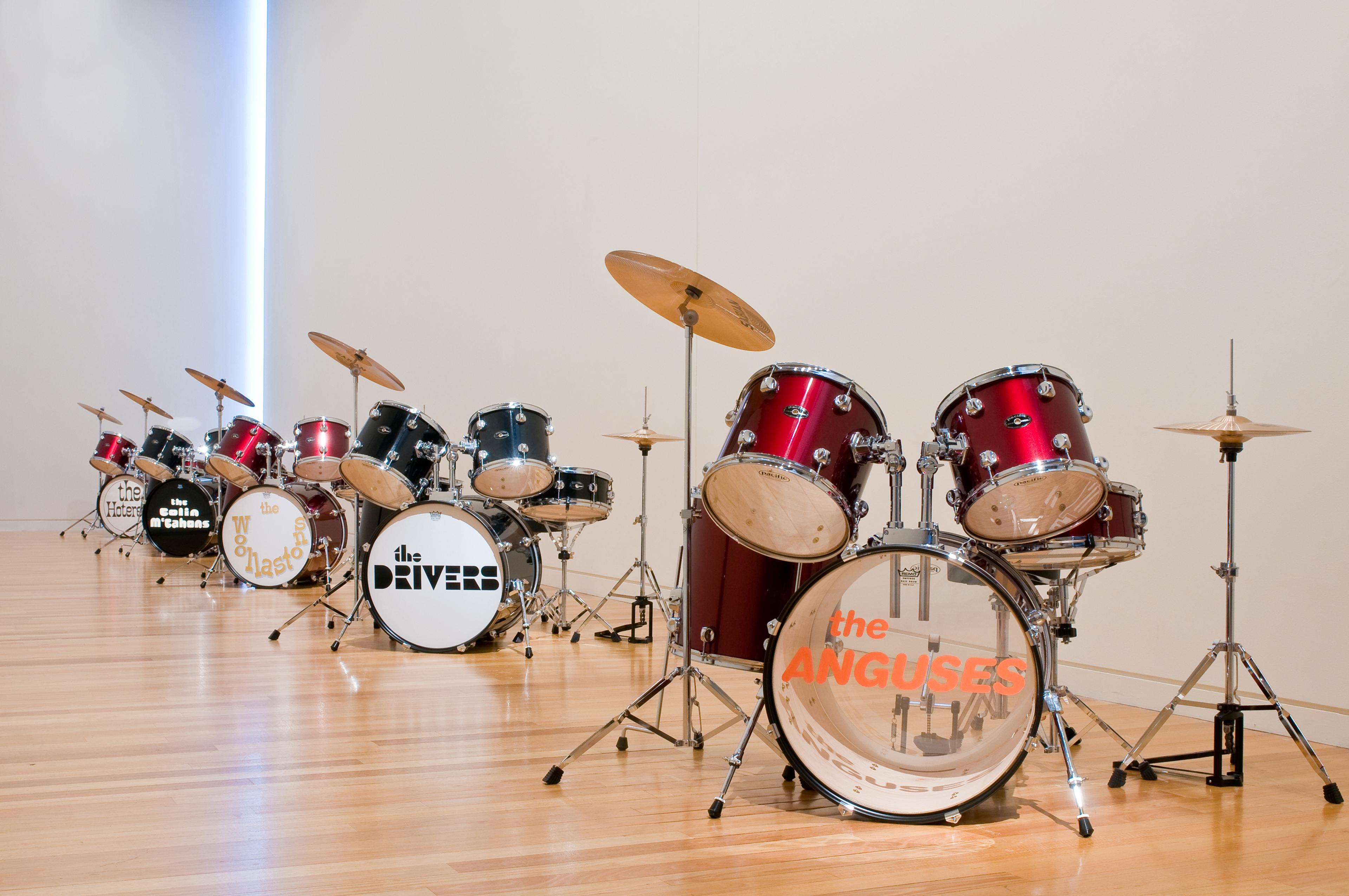 Julian Dashper, The Big Bang Theory, 1992-93. Installation view, Play On, Adam Art Gallery, Victoria University of Wellington