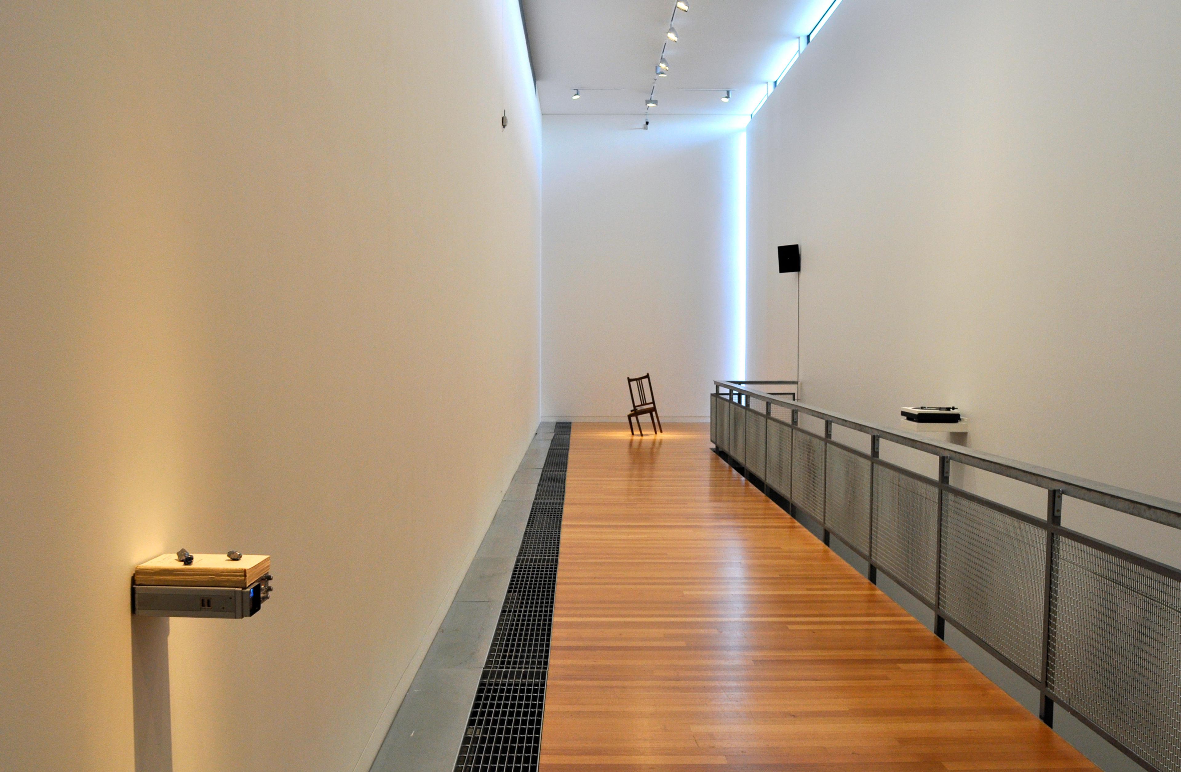 Torben Tilly & Robin Watkins, Fig. 2: On Seeing Through Obstacles, Across Space and Round Corners, 2008; Fig. 3: Infinity-Created Hollow Spaces, 2008. Installation view, Object Lessons: A Musical Fiction, Adam Art Gallery Te Pātaka Toi, Victoria University of Wellington. Photo: Michael Salmon