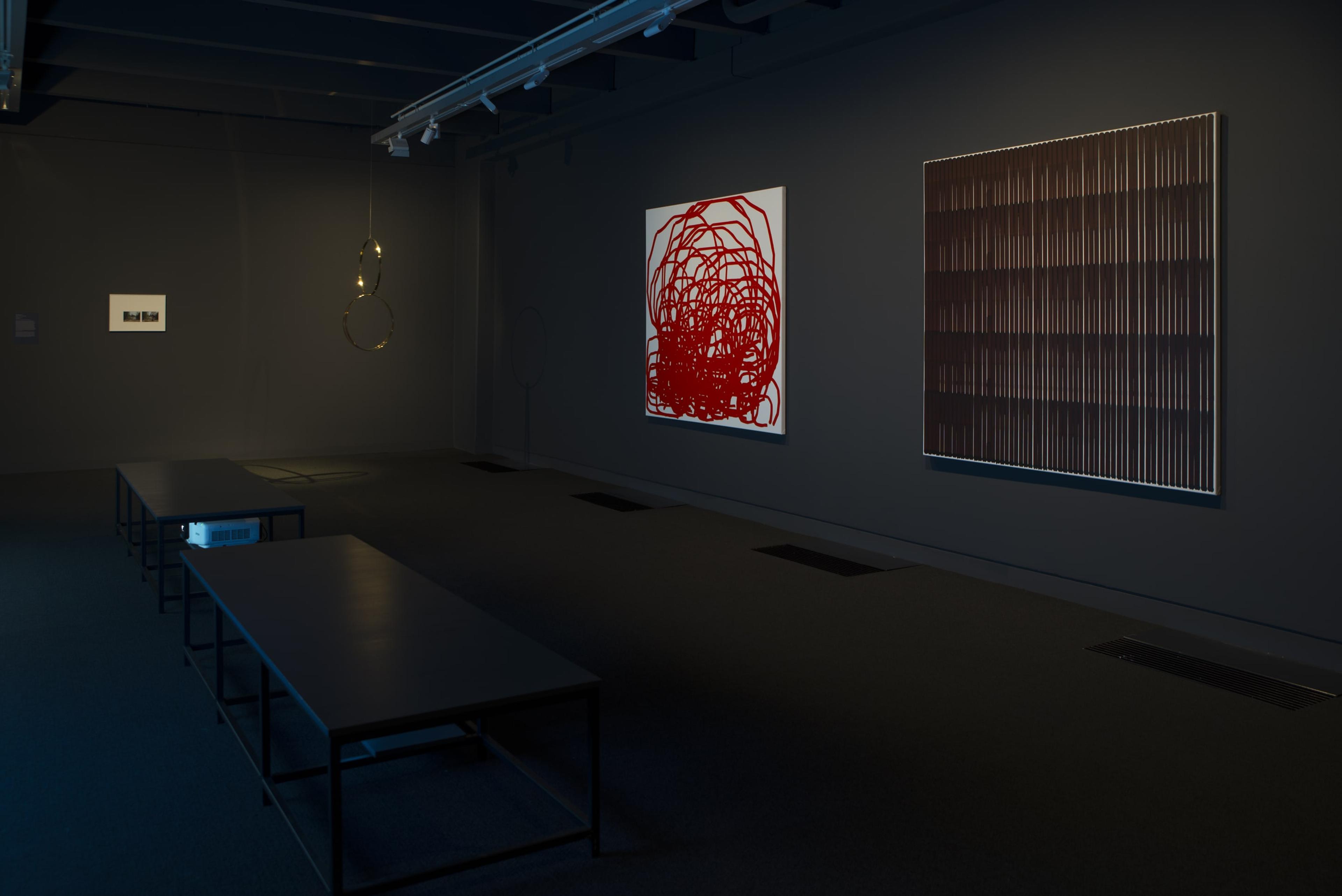 Installation view of Solid State: Works from the Victoria University of Wellington Art Collection, 6 October – 20 December 2018, Adam Art Gallery Te Pātaka Toi.