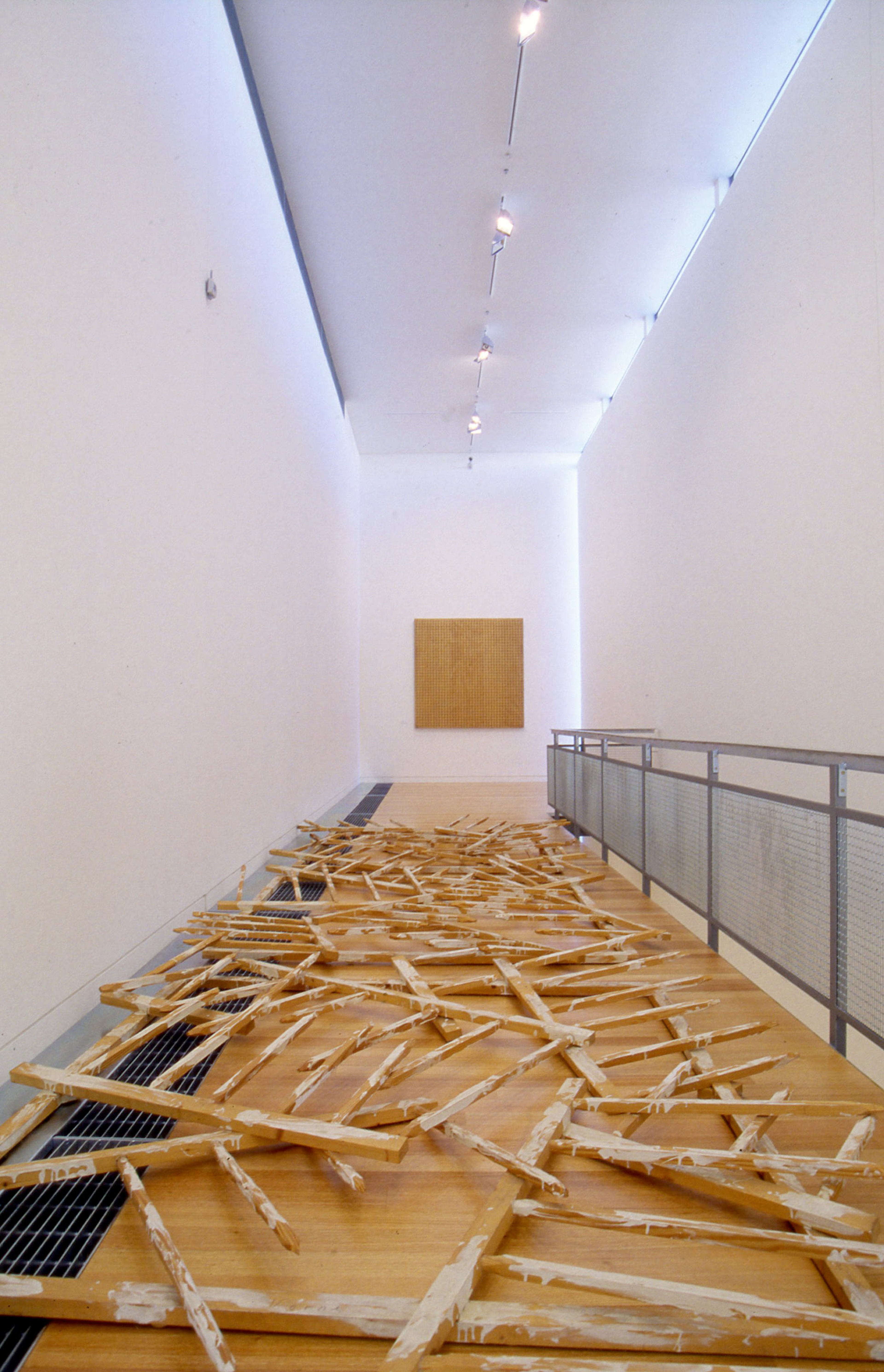 Installation view, Man’s Inhumanity: 14 Pacified Implements, Adam Art Gallery Te Pātaka Toi, Victoria University of Wellington, 2002