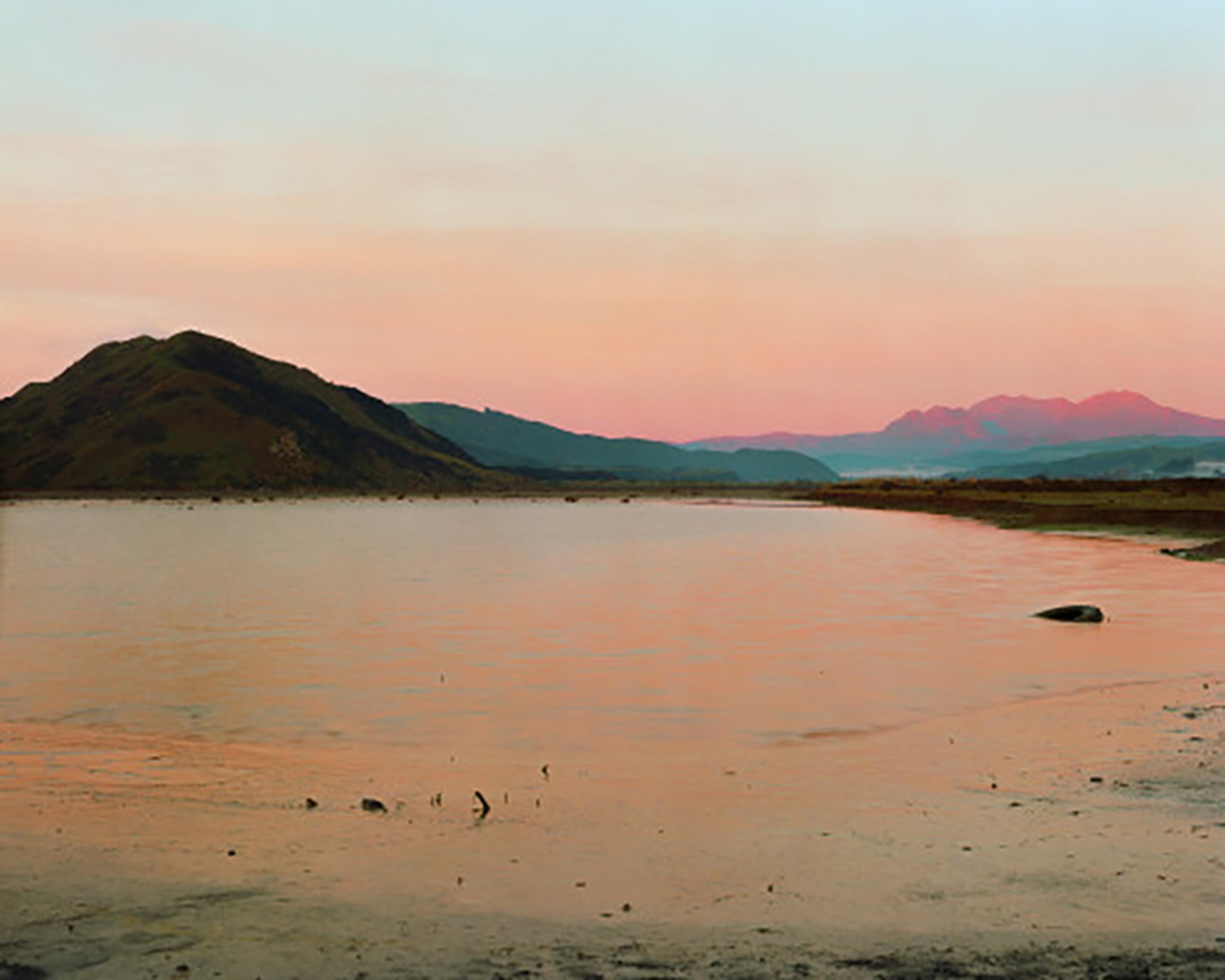 Natalie Robertson, A Red Tipped Dawn – Pōhautea at Waiapu Ngutu Awa (7th August 2020), 2020, C-type gloss photographic print. Courtesy of the artist.