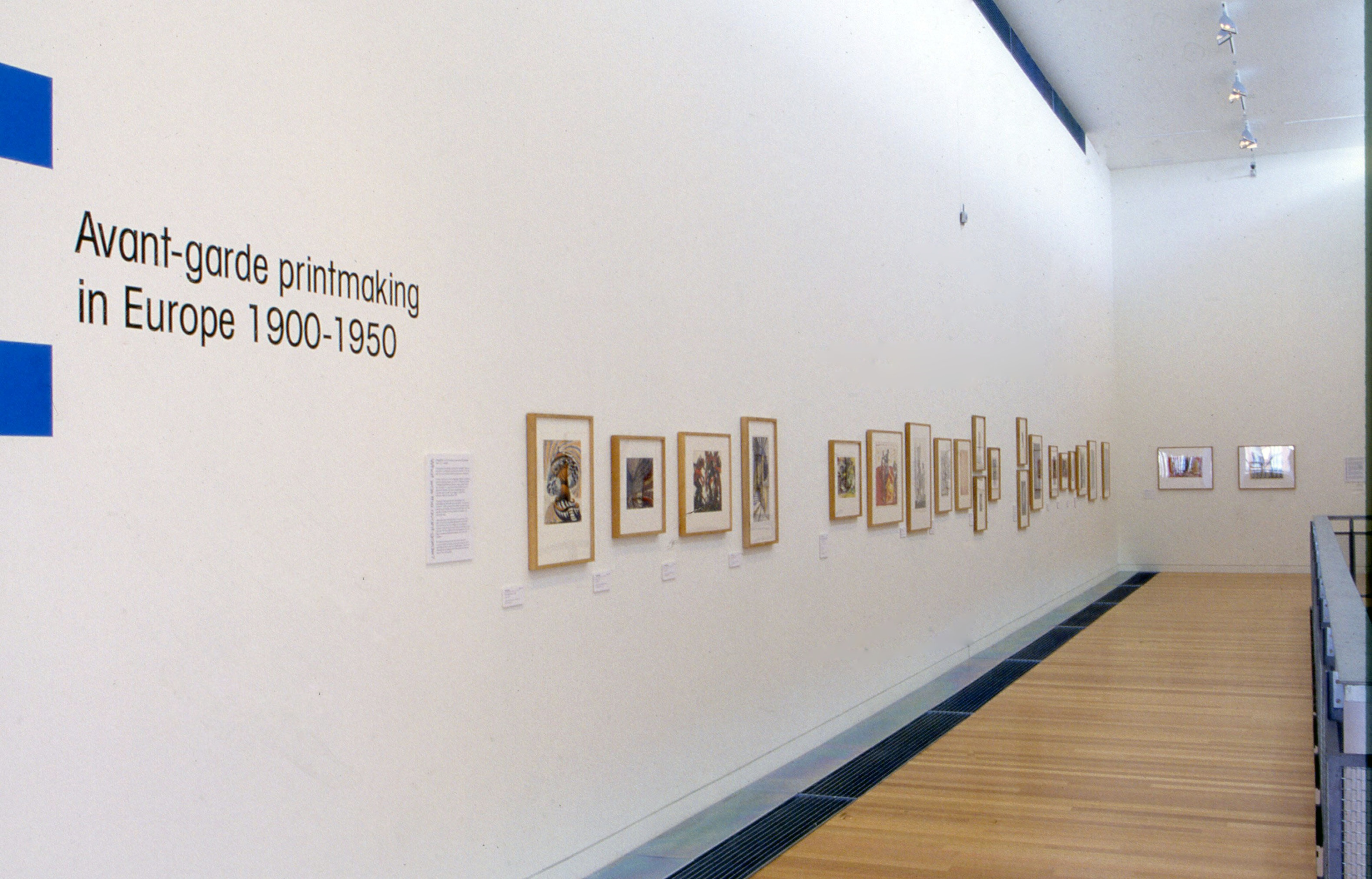 Installation view, The Cutting Edge: Avant-Garde Printmaking in Europe 1900-1950, Adam Art Gallery Te Pātaka Toi, Victoria University of Wellington, 2001