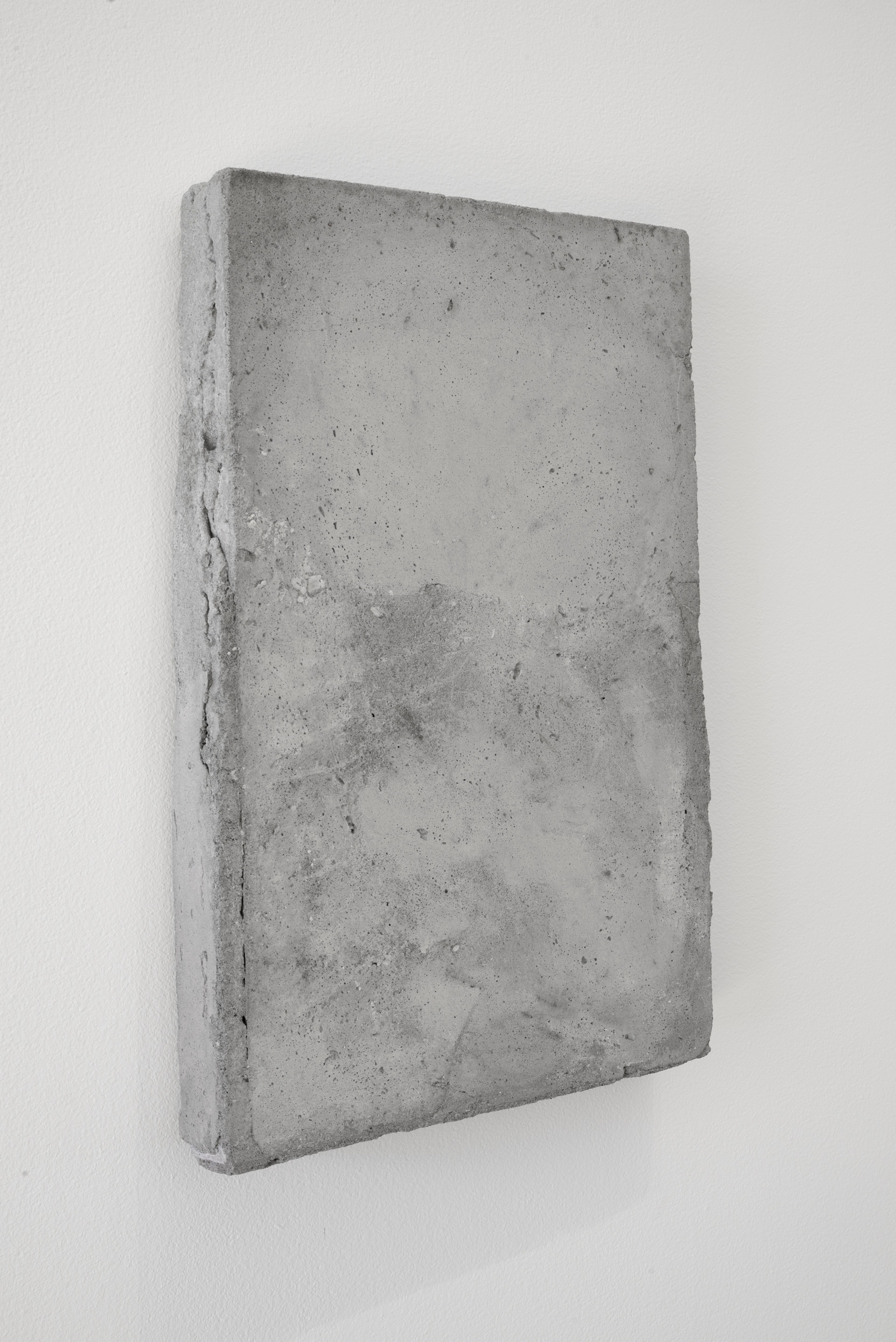 Wendelien Bakker, Moon Deed in Concrete, 2016, concrete, paper. Courtesy of the artist. On view in the exhibition The Tomorrow People, Adam Art Gallery Te Pātaka Toi, 22 July – 1 October 2017, photo: Shaun Matthews