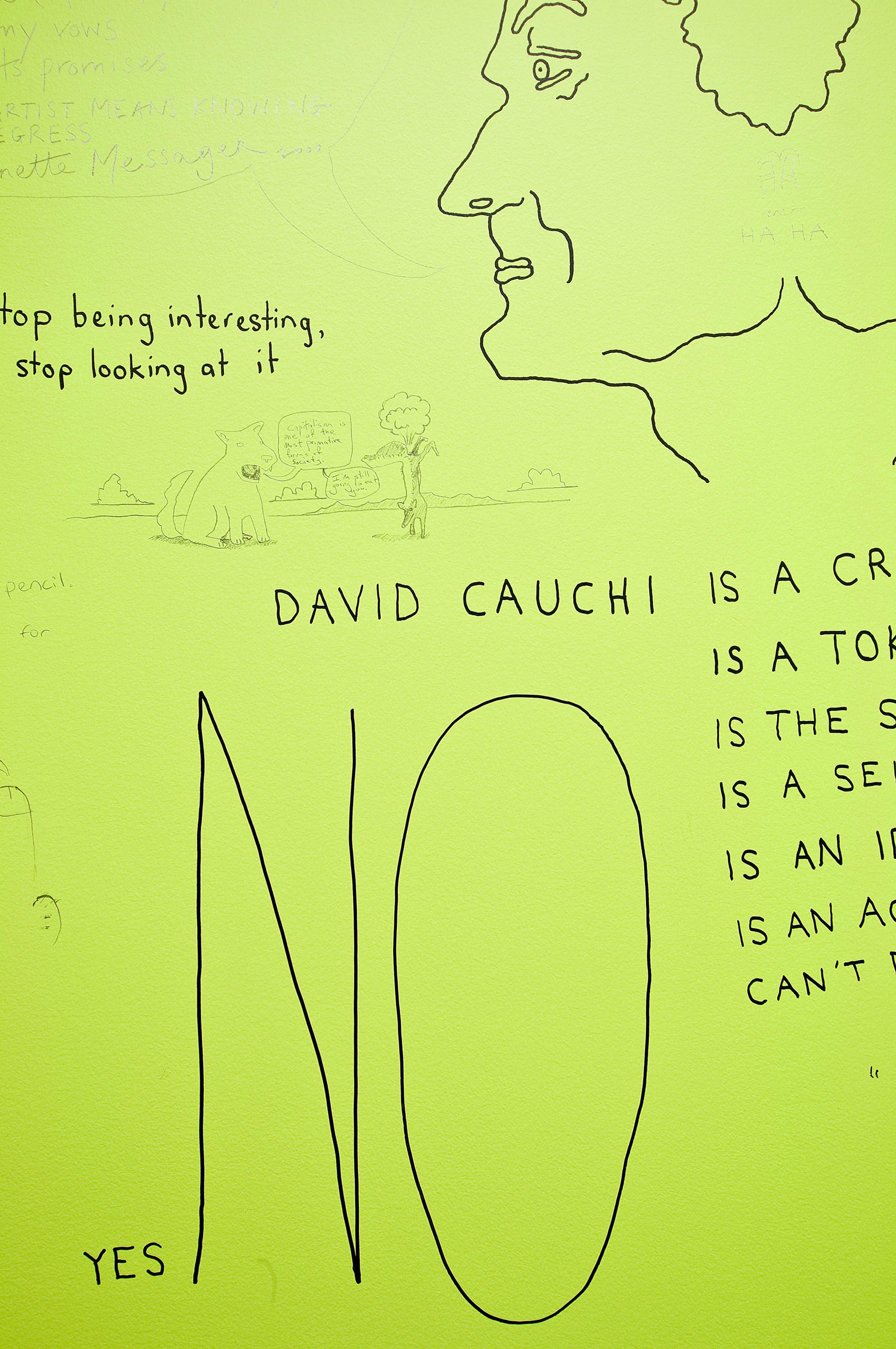 David Cauchi, Where art belongs, 2009. Installation view, Wall Works, Adam Art Gallery Te Pātaka Toi, Victoria University of Wellington. Photo: Robert Cross