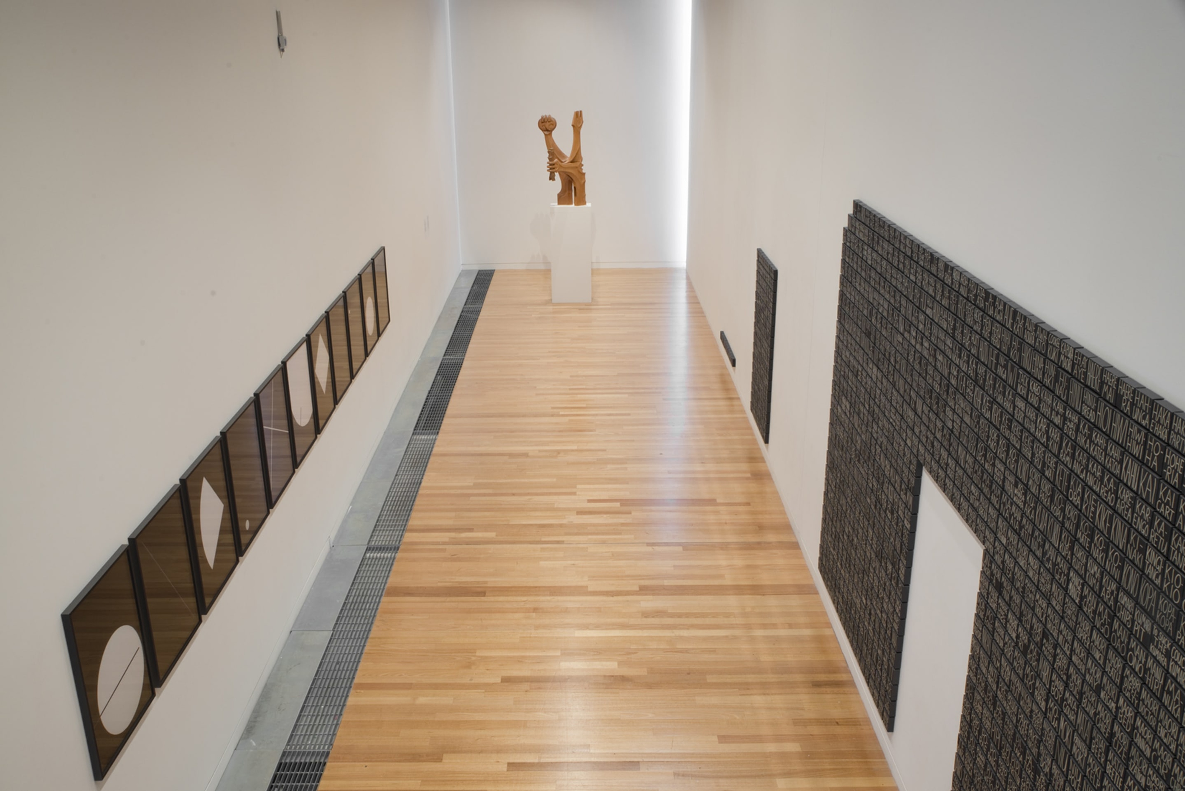 Installation view of the exhibition Out of Site – Works from the Victoria University of Wellington Art Collection, at Adam Art Gallery Te Pātaka Toi Victoria University of Wellington, 18 February – 23 April 2017, Photo: Shaun Matthews