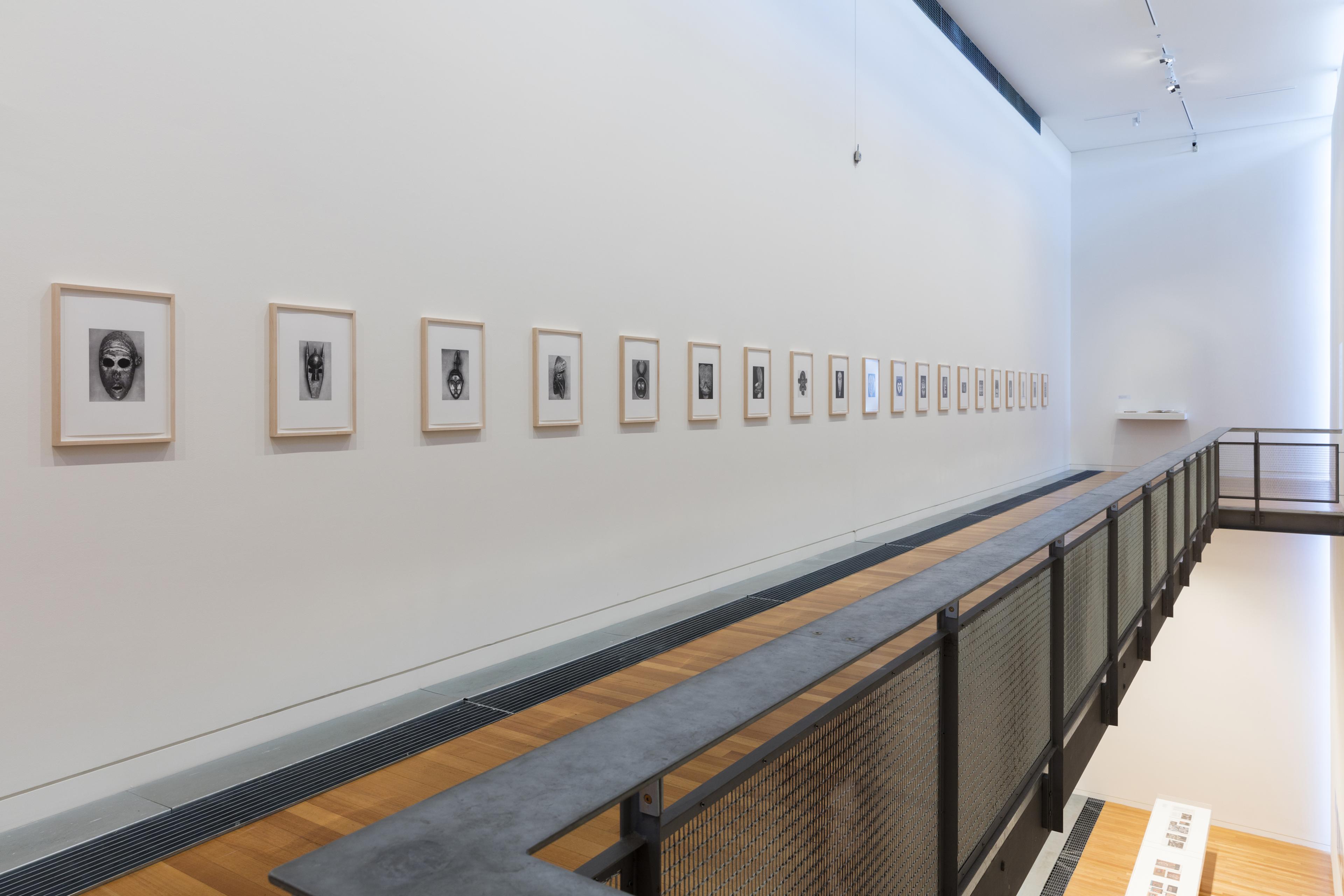 Installation view of Sherrie Levine: African Masks After Walker Evans at Adam Art Gallery, Victoria University of Wellington, 2016, Photo: Shaun Waugh