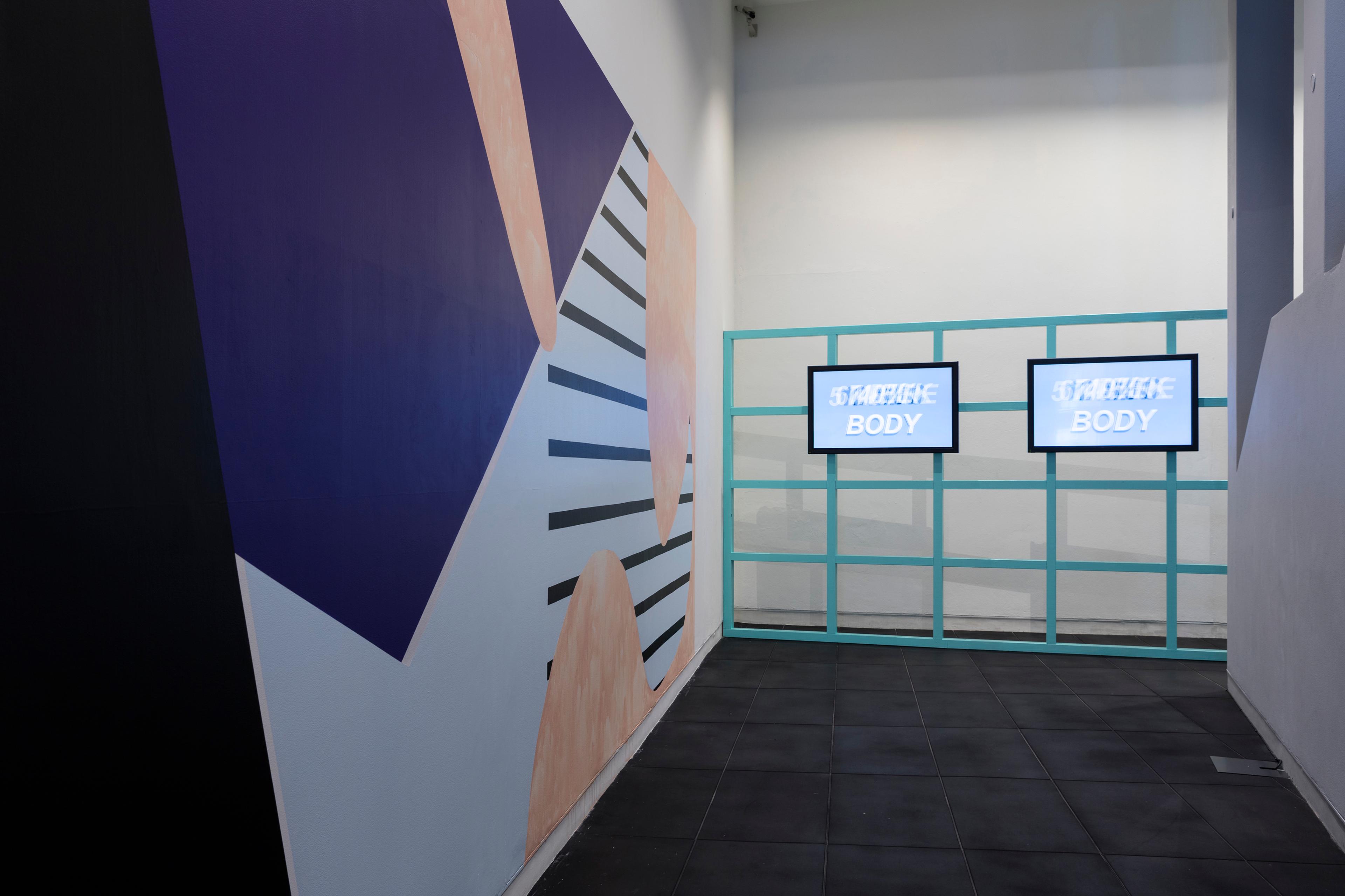 Installation view of BAD VISUAL SYSTEMS: Ruth Buchanan, Judith Hopf, Marianne Wex, Adam Art Gallery Te Pātaka Toi, Victoria University of Wellington, 2016. Photo: Shaun Waugh