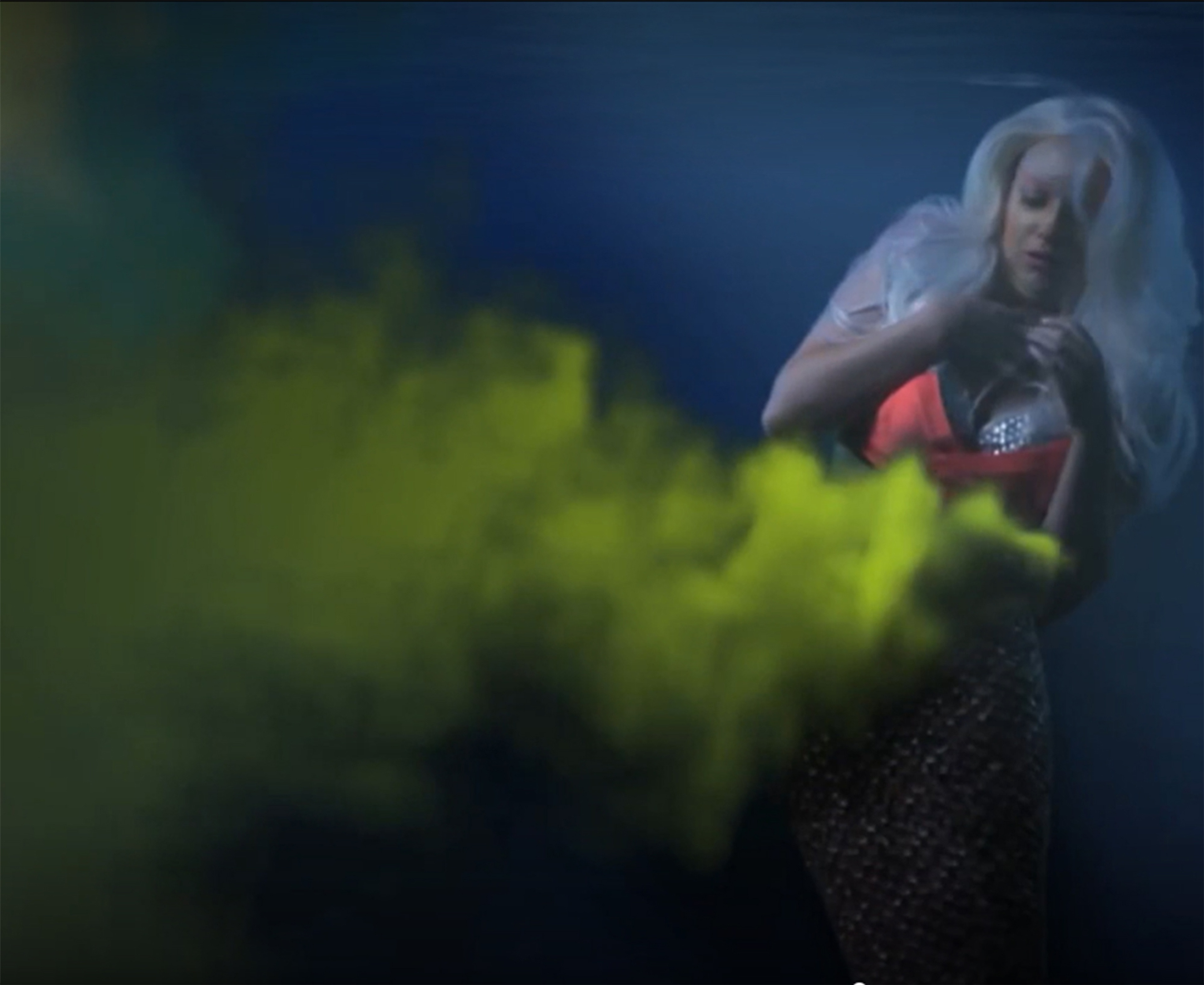 Video still from Suzanne Husky, On the Proliferation of Mermaids in the Time of Shipwrecks, 2017, video, colour, sound, 25 mins 35 secs. Courtesy of the artist and Galerie Alain Gutharc Gallery, Paris